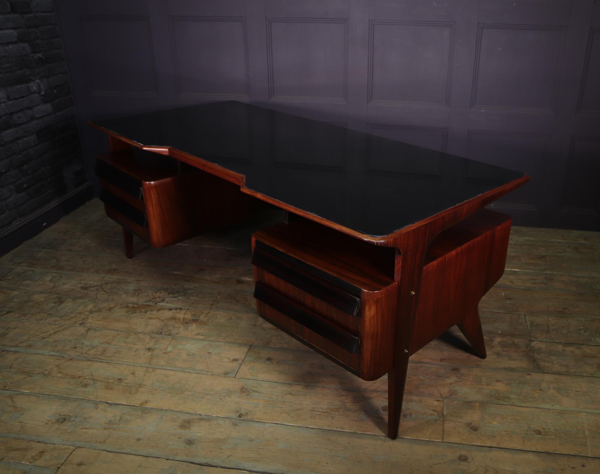 Mid Century Italian Desk by Vittorio Dassi c1950 2