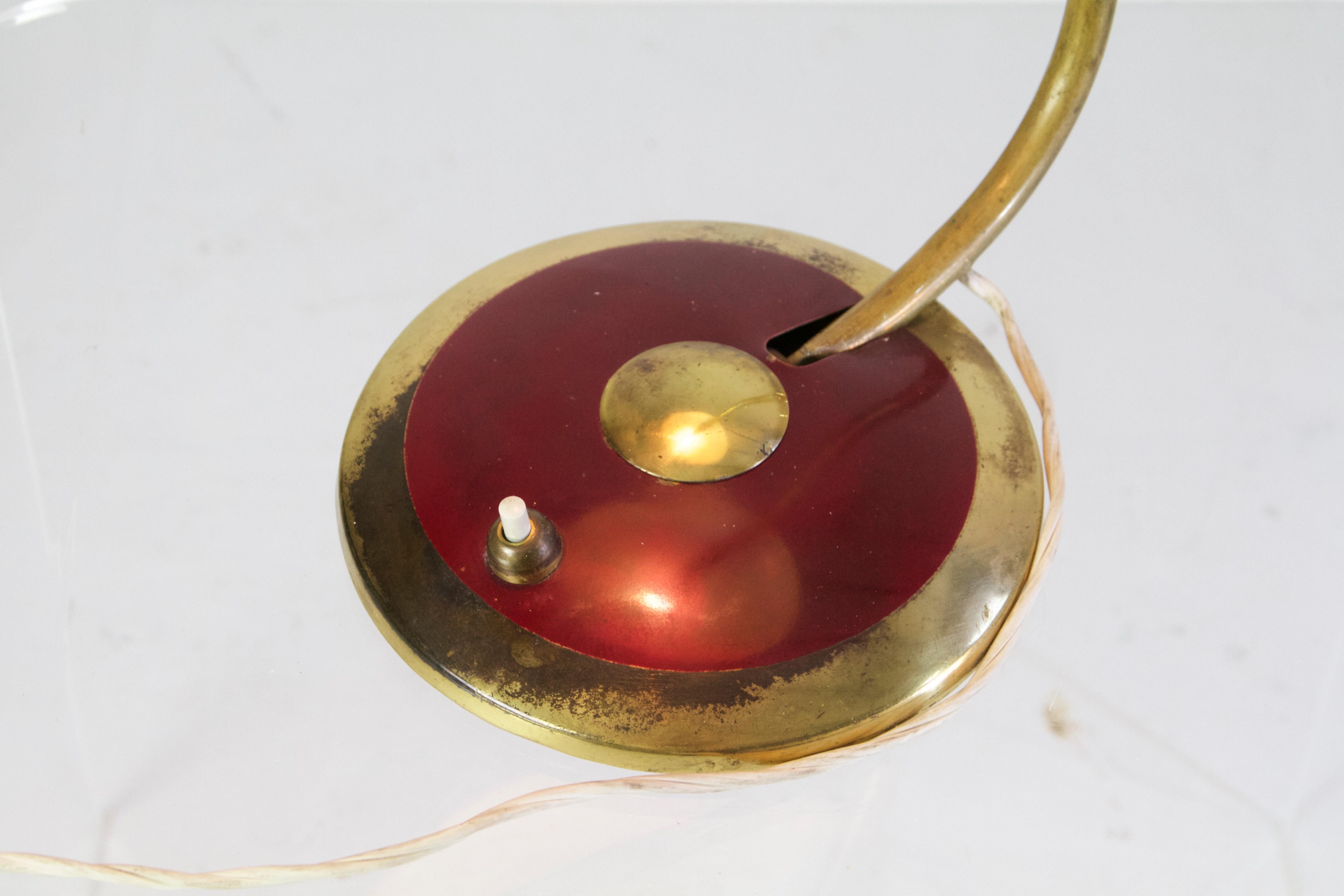 Midcentury Italian Desk Lamp in Brass In Good Condition In Albano Laziale, Rome/Lazio