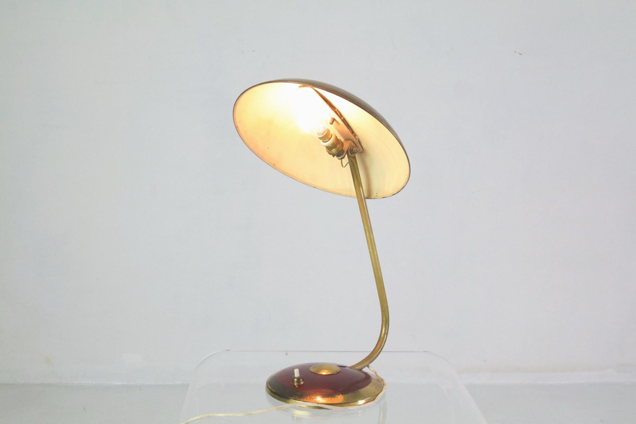 20th Century Midcentury Italian Desk Lamp in Brass
