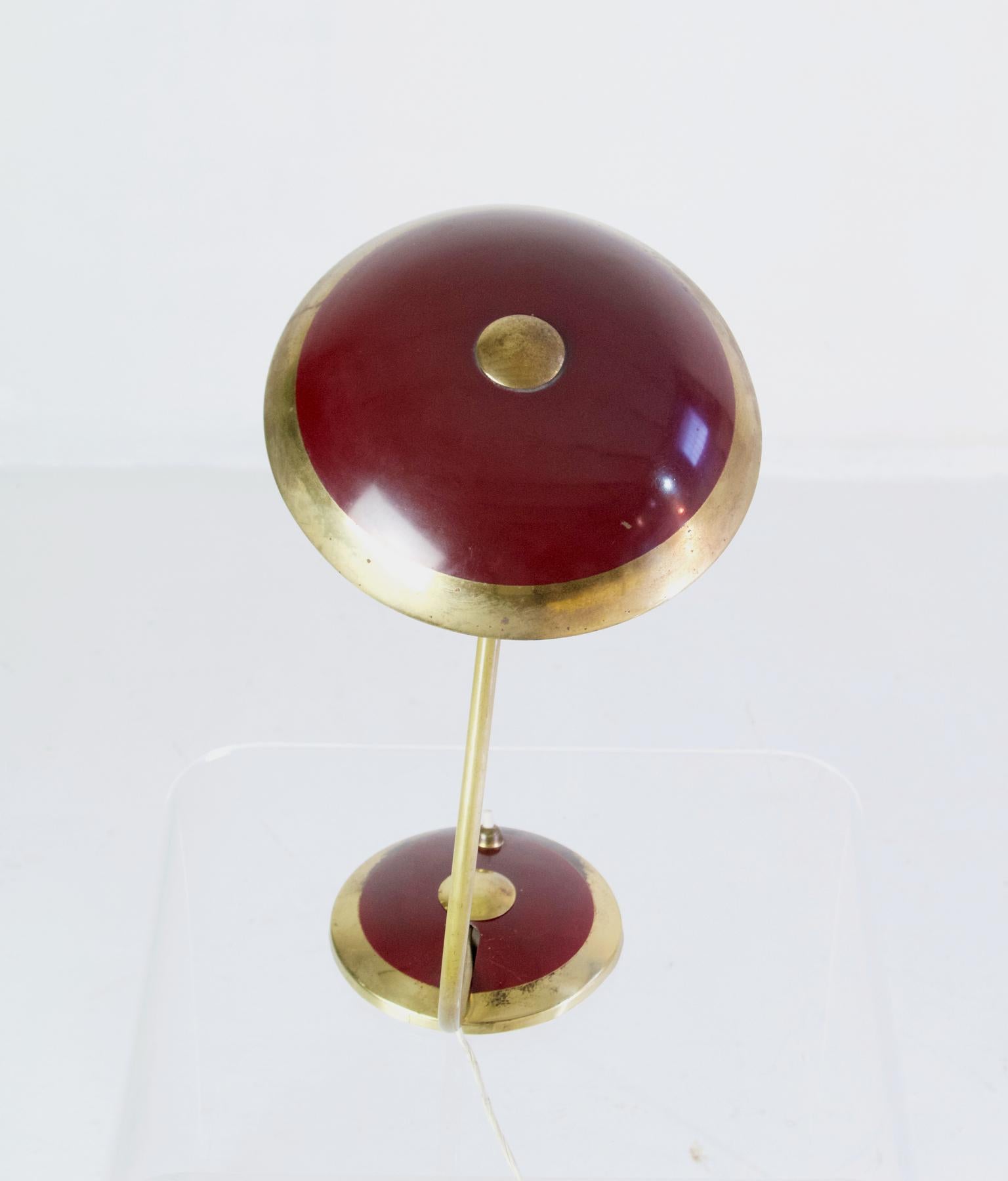 Midcentury Italian Desk Lamp in Brass 2