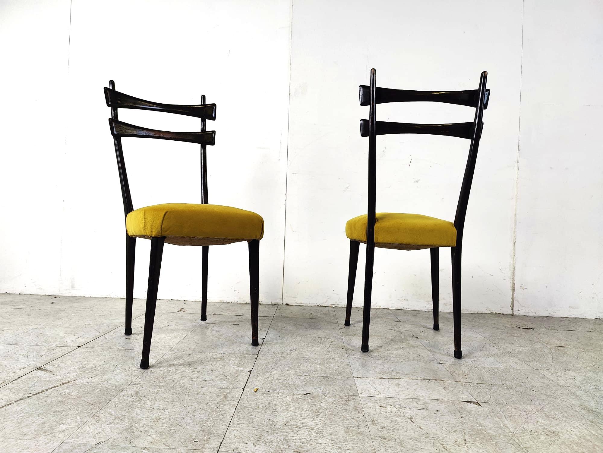 Mid century  italian dining chairs, 1950s For Sale 2
