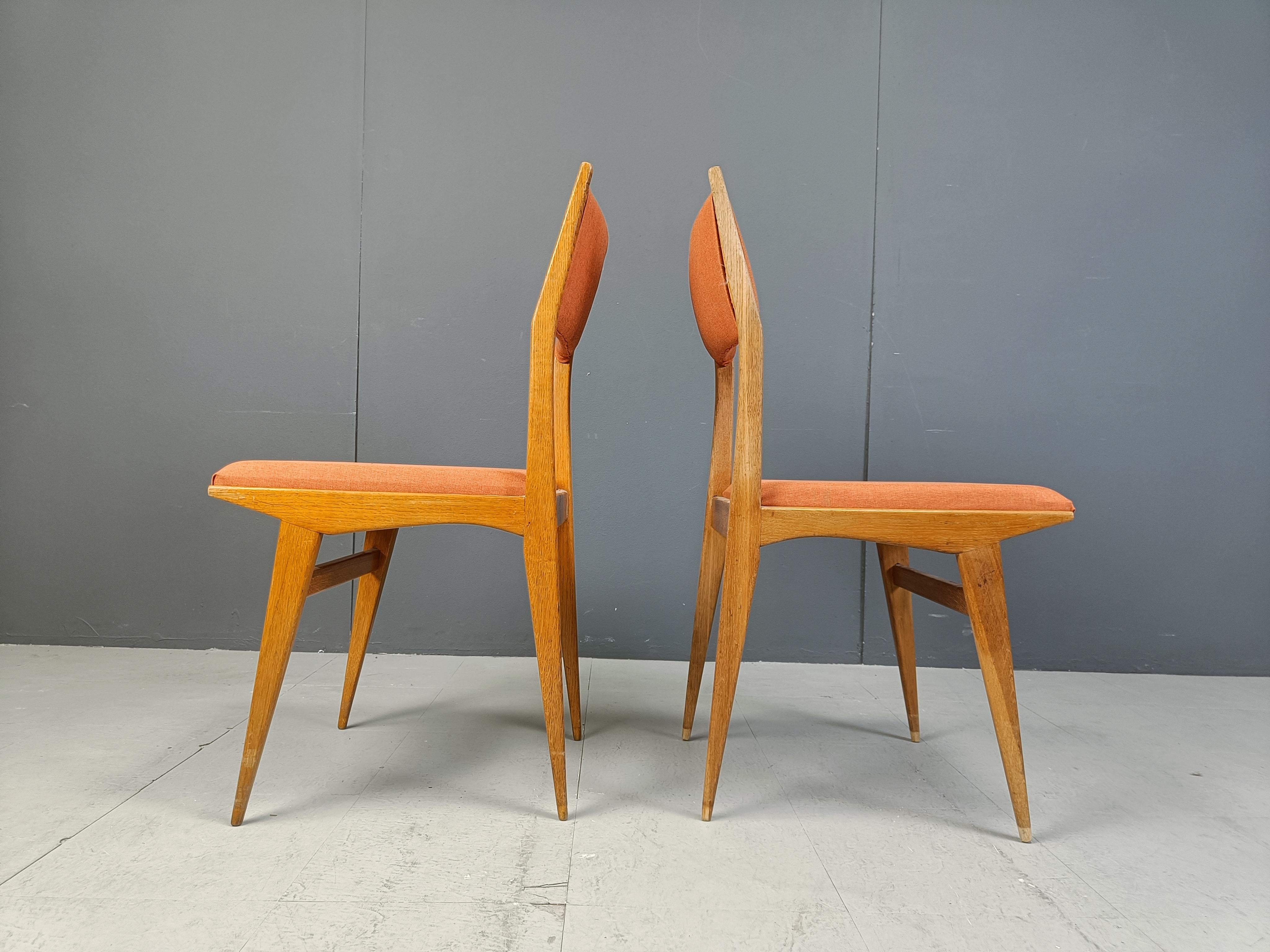 Mid century italian dining chairs, 1950s For Sale 3