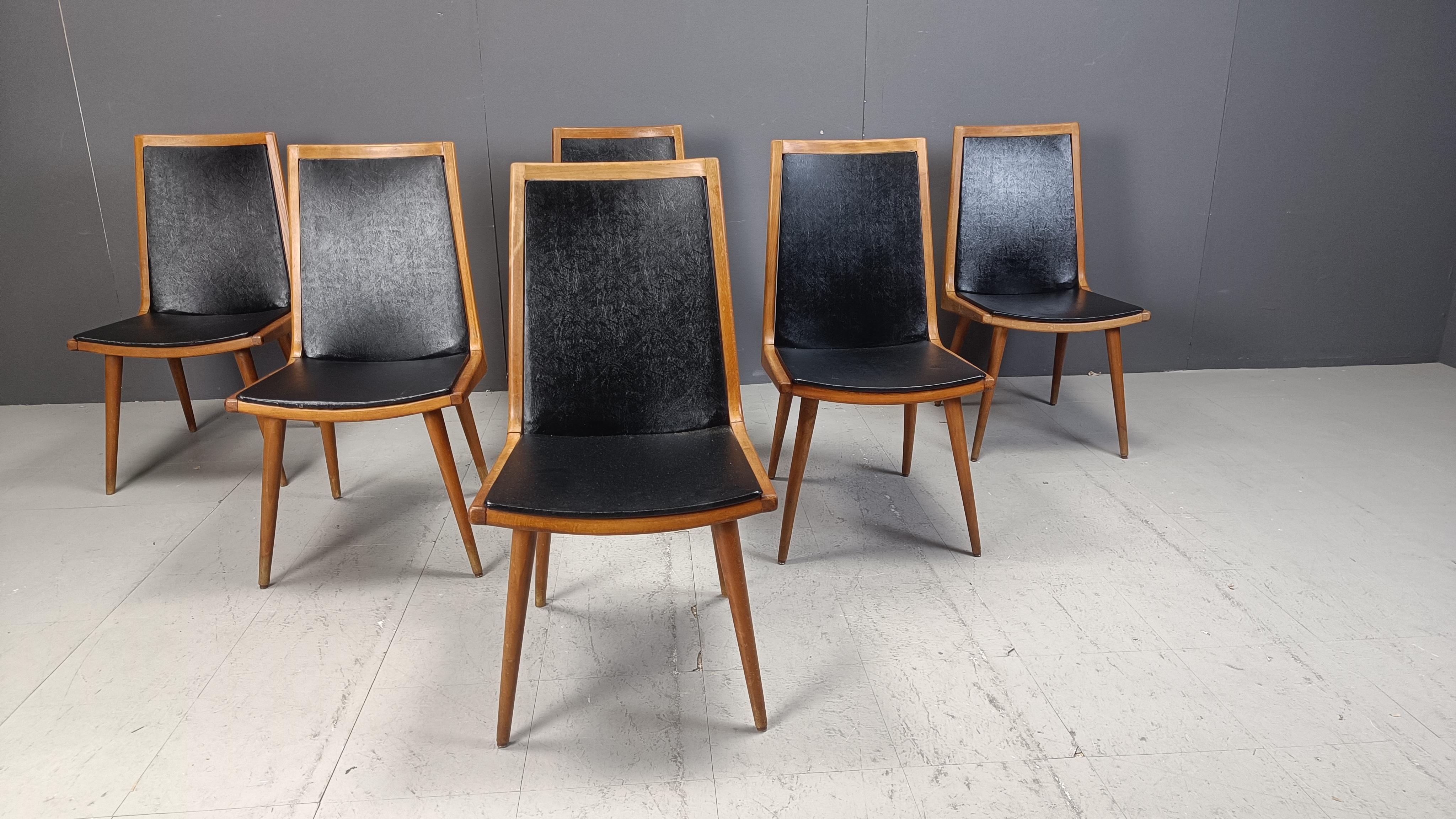 Mid-Century Modern Mid century italian dining chairs, 1950s For Sale