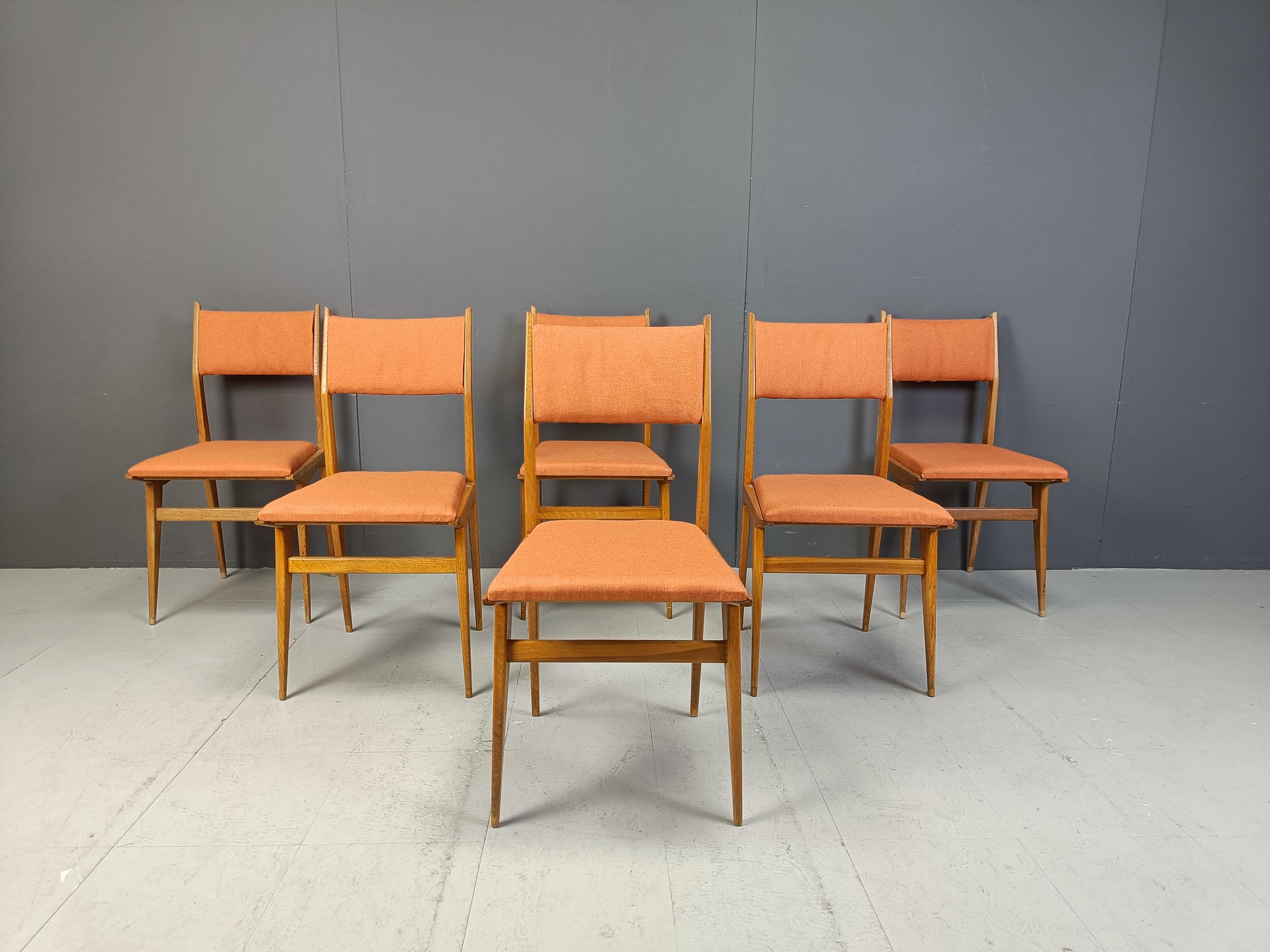 Italian Mid century italian dining chairs, 1950s For Sale