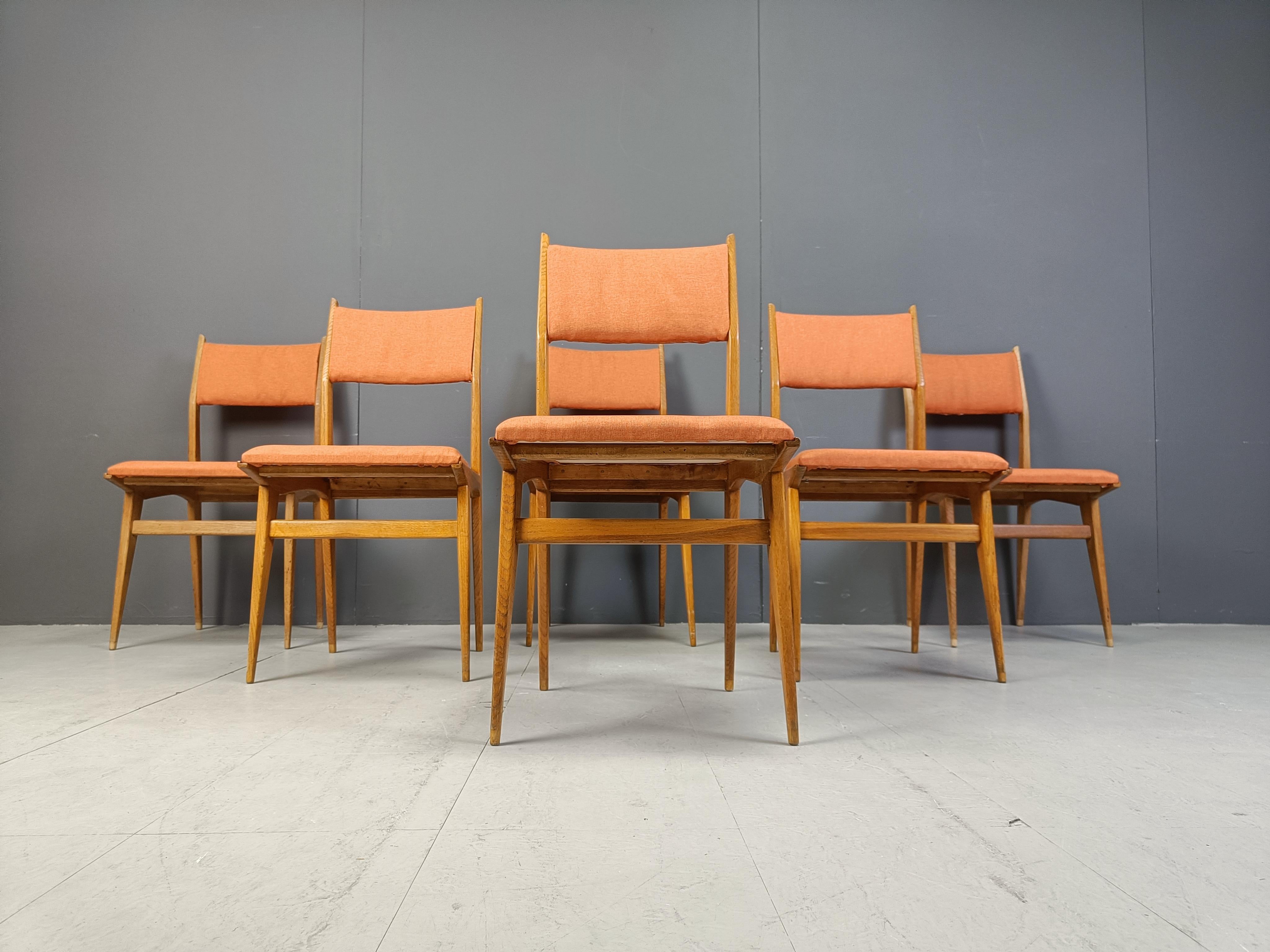 Mid century italian dining chairs, 1950s In Good Condition For Sale In Leuven, Vlaams Gewest