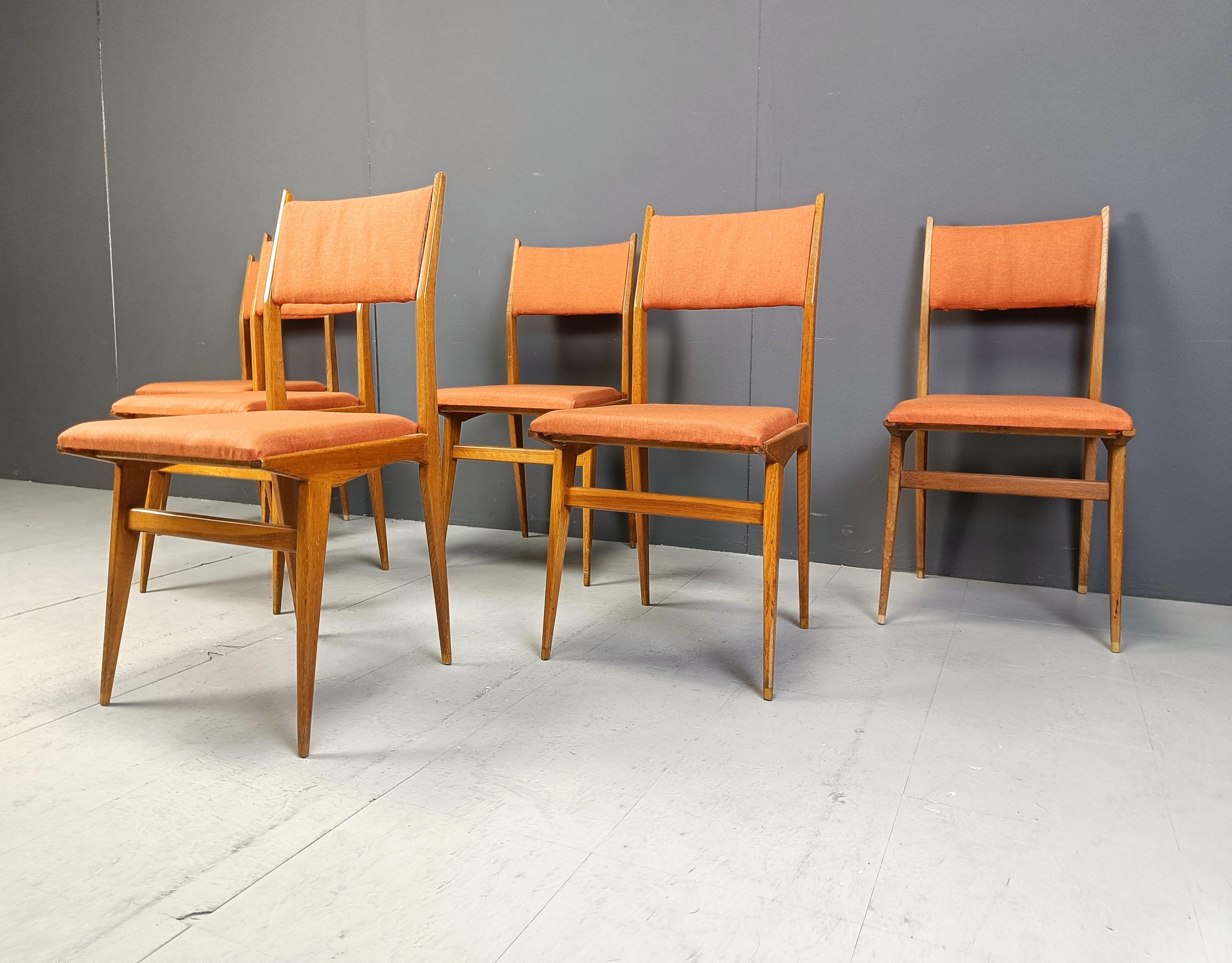 Mid-20th Century Mid century italian dining chairs, 1950s For Sale
