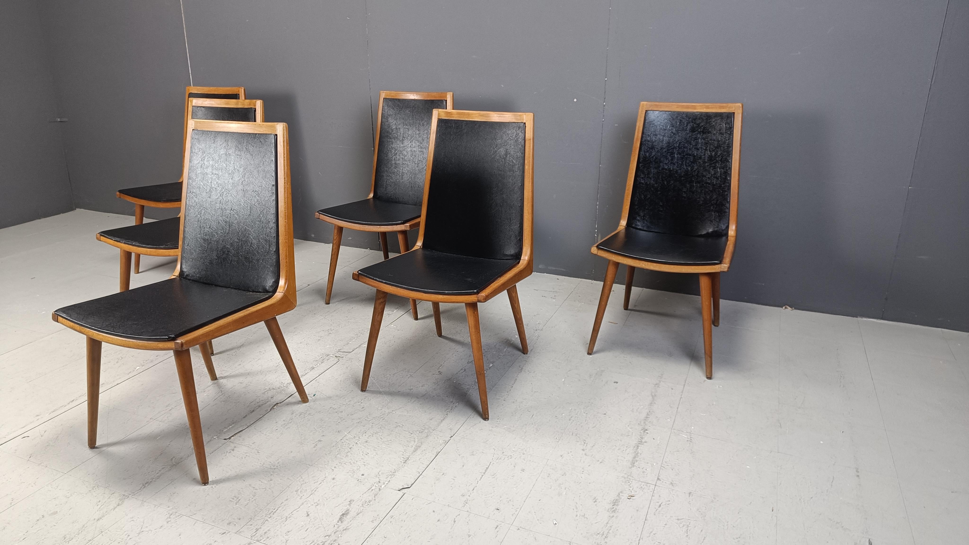 Mid-20th Century Mid century italian dining chairs, 1950s For Sale