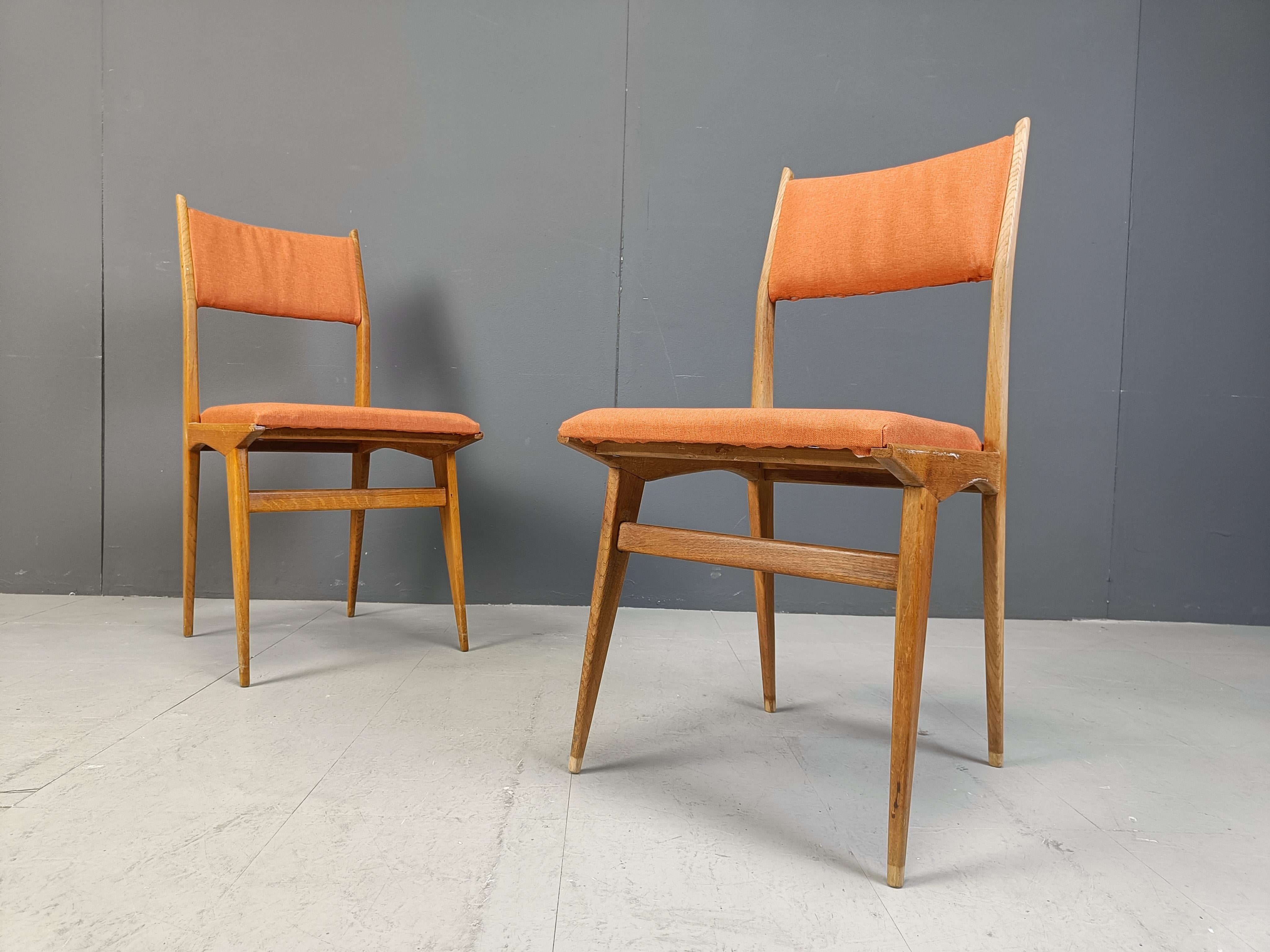 Mid century italian dining chairs, 1950s For Sale 1