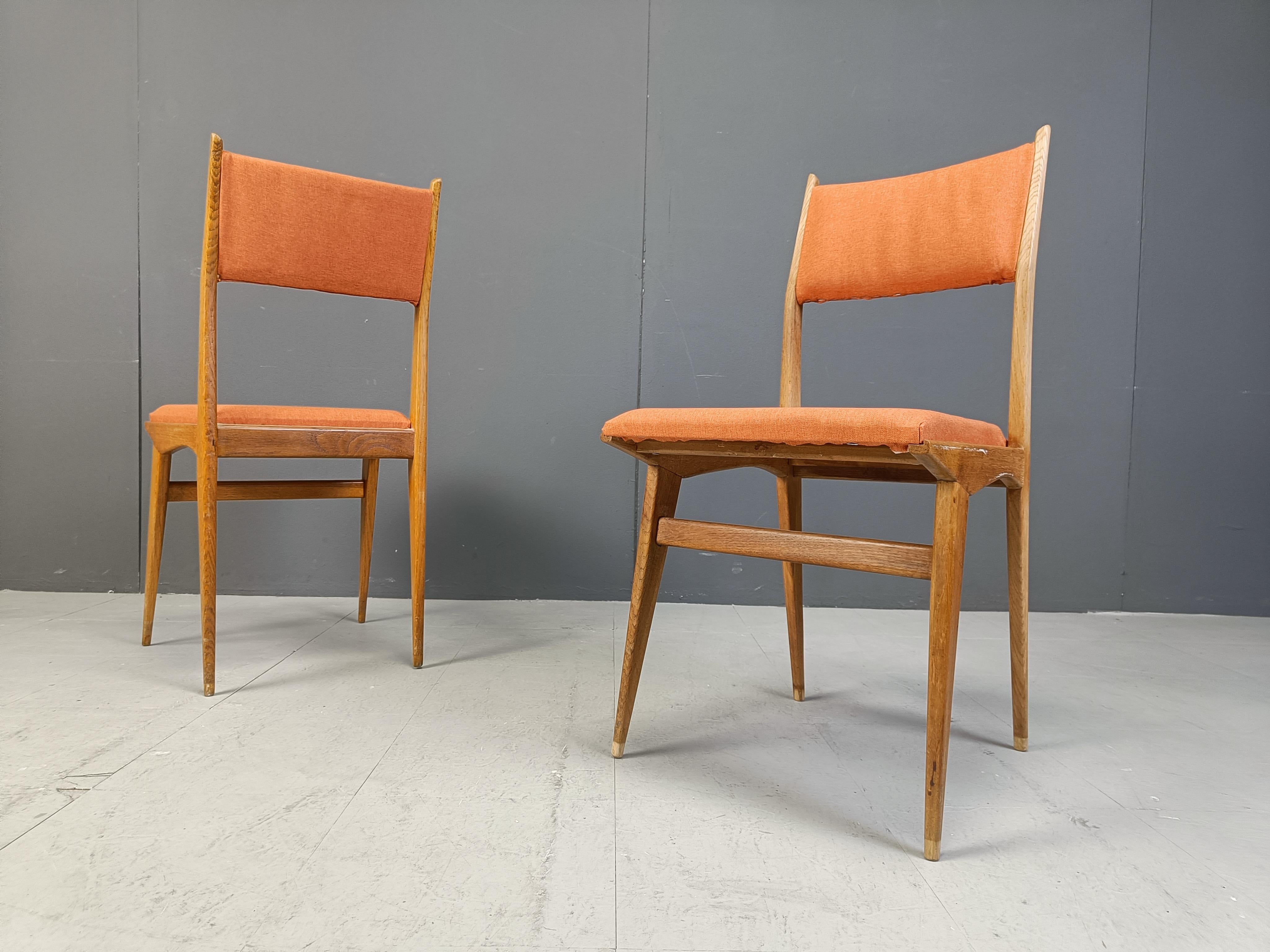 Mid century italian dining chairs, 1950s For Sale 2