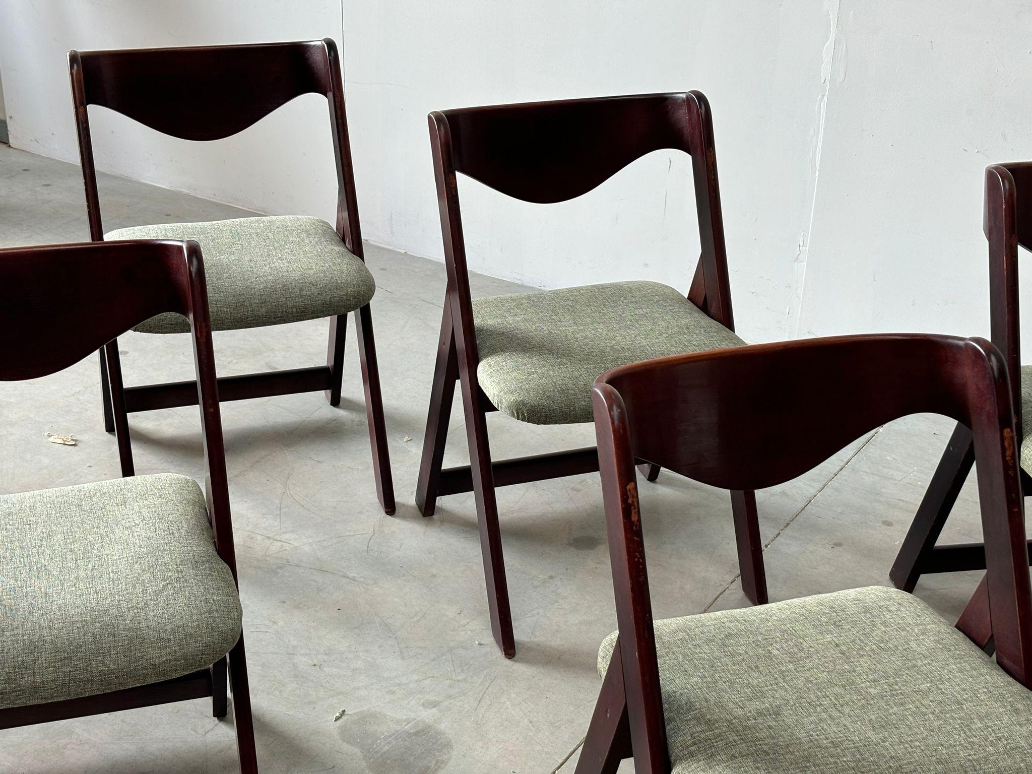 Mid century  italian dining chairs, 1960s For Sale 5