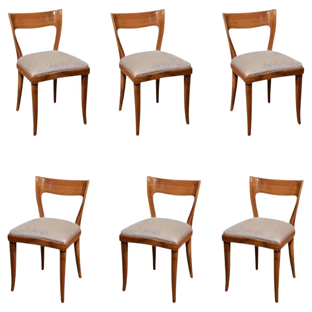 Chaises de salle à manger italiennes du milieu du siècle dernier en vente