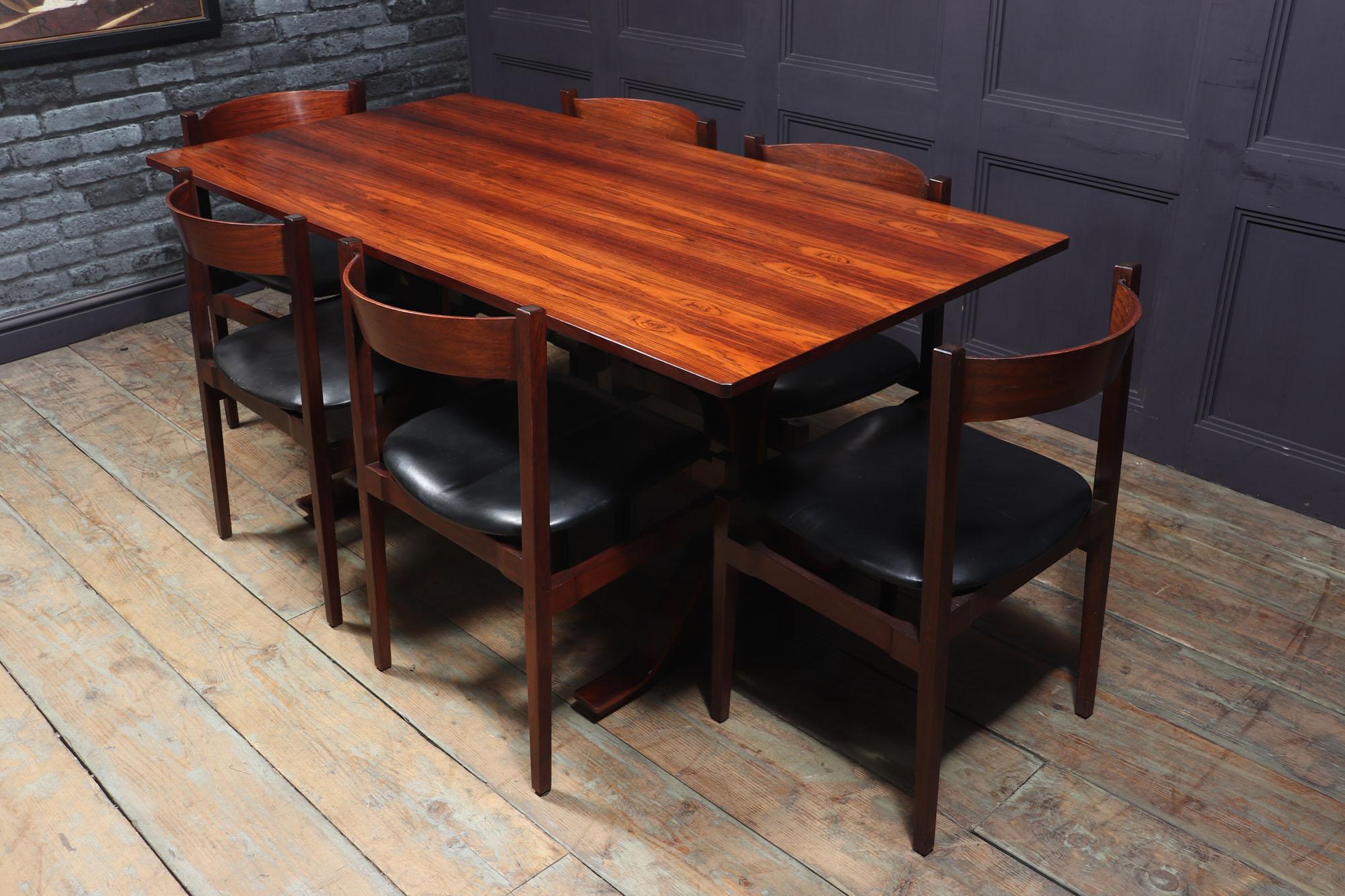 Mid Century Italian Dining Set by Gianfranco Fratrini In Good Condition For Sale In Paddock Wood Tonbridge, GB