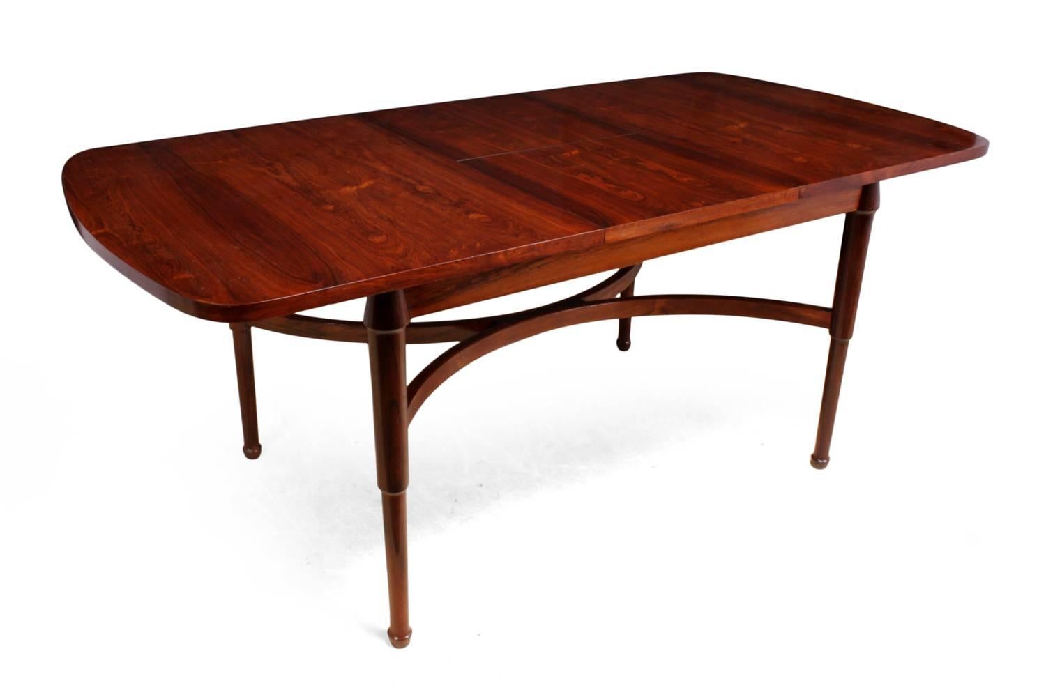 Midcentury Italian Dining Table and Six Chairs in Rosewood 3