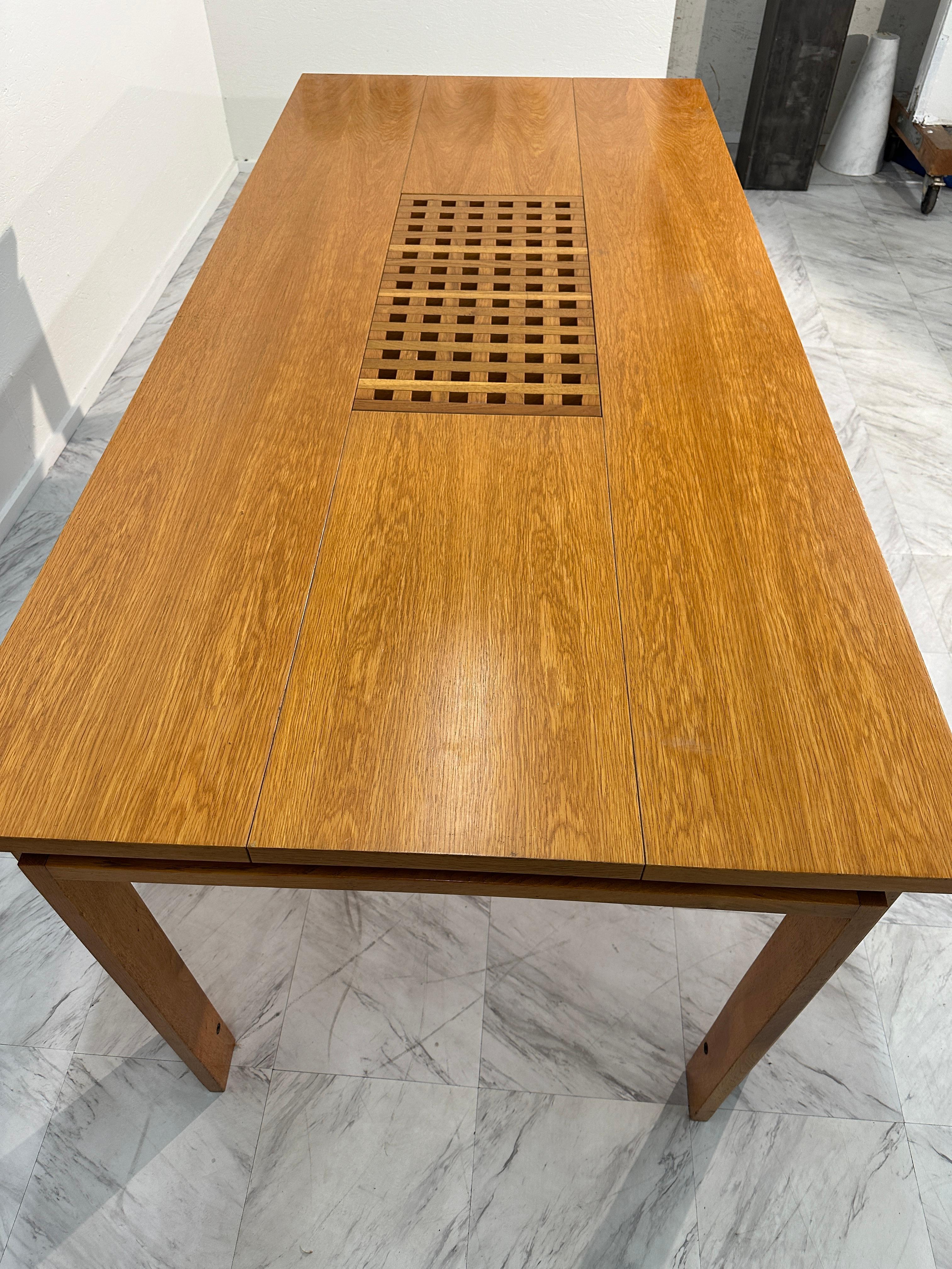 Wood Mid Century Italian Dining Table by Pozzi & Verga 1960s For Sale