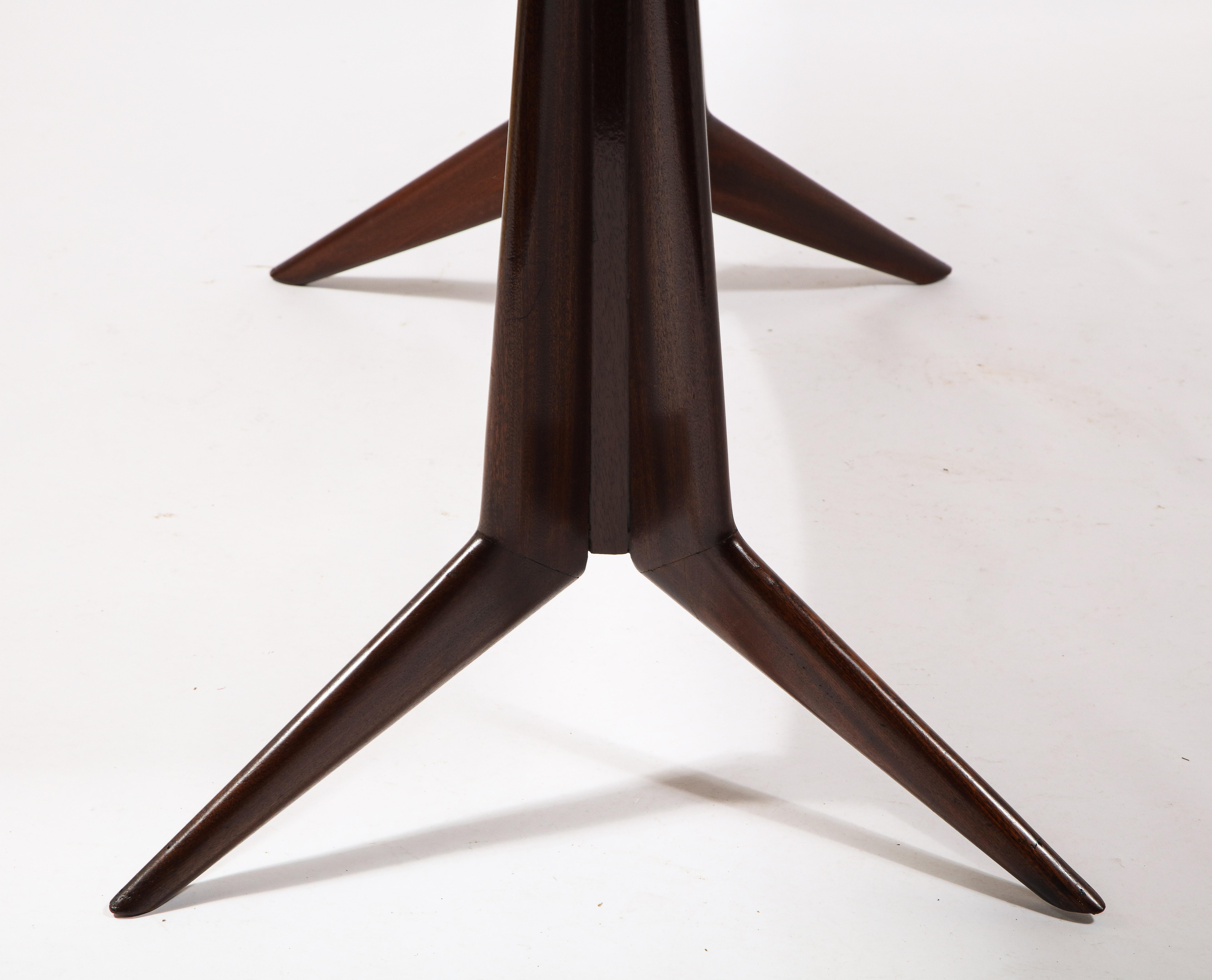 Mid-Century Italian Dining Table in Rosewood & Glass, Italy 1960's For Sale 7