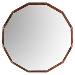 Specchio dodecagonale in teak di Dino Cavalli, Italia, 1960