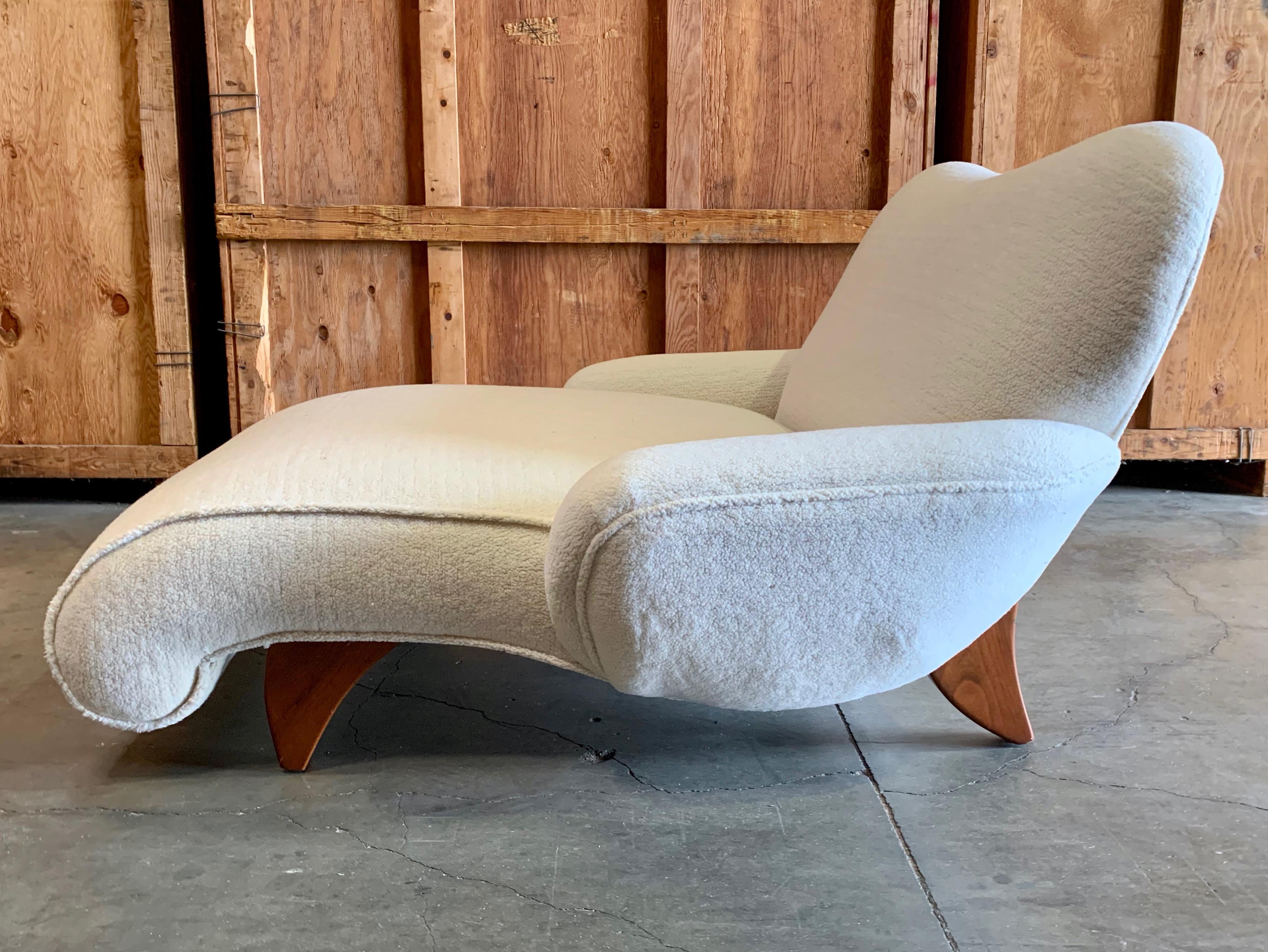 sheepskin chaise lounge