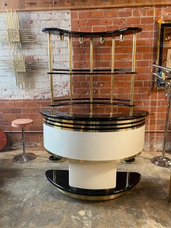 Mid Century Italian Dry Bar by Donati Guzzini for Stilglass, 1970s