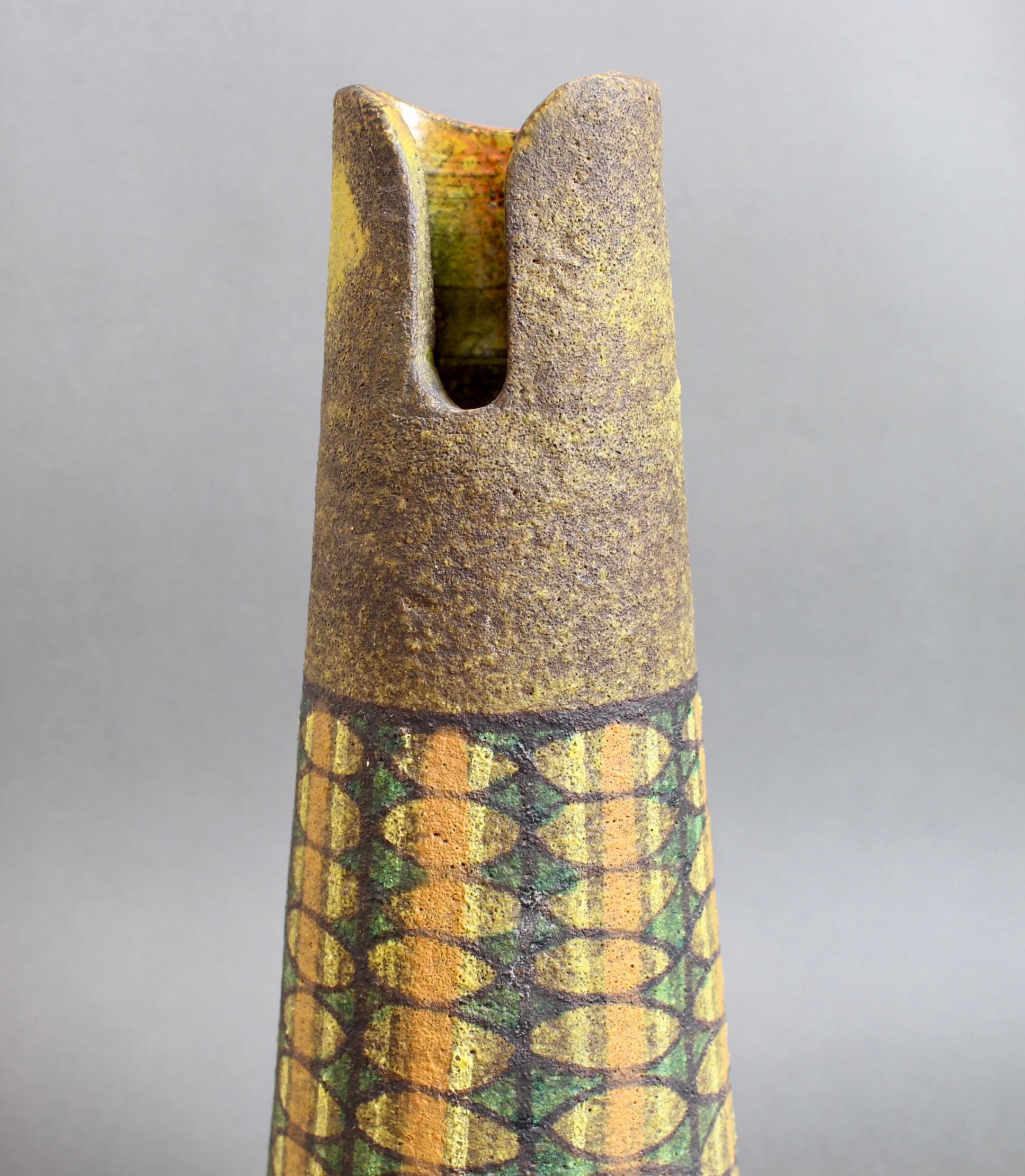 Vaso da fiori in terracotta di Aldo Londi per Bitossi, Italia, metà del secolo scorso in vendita 4