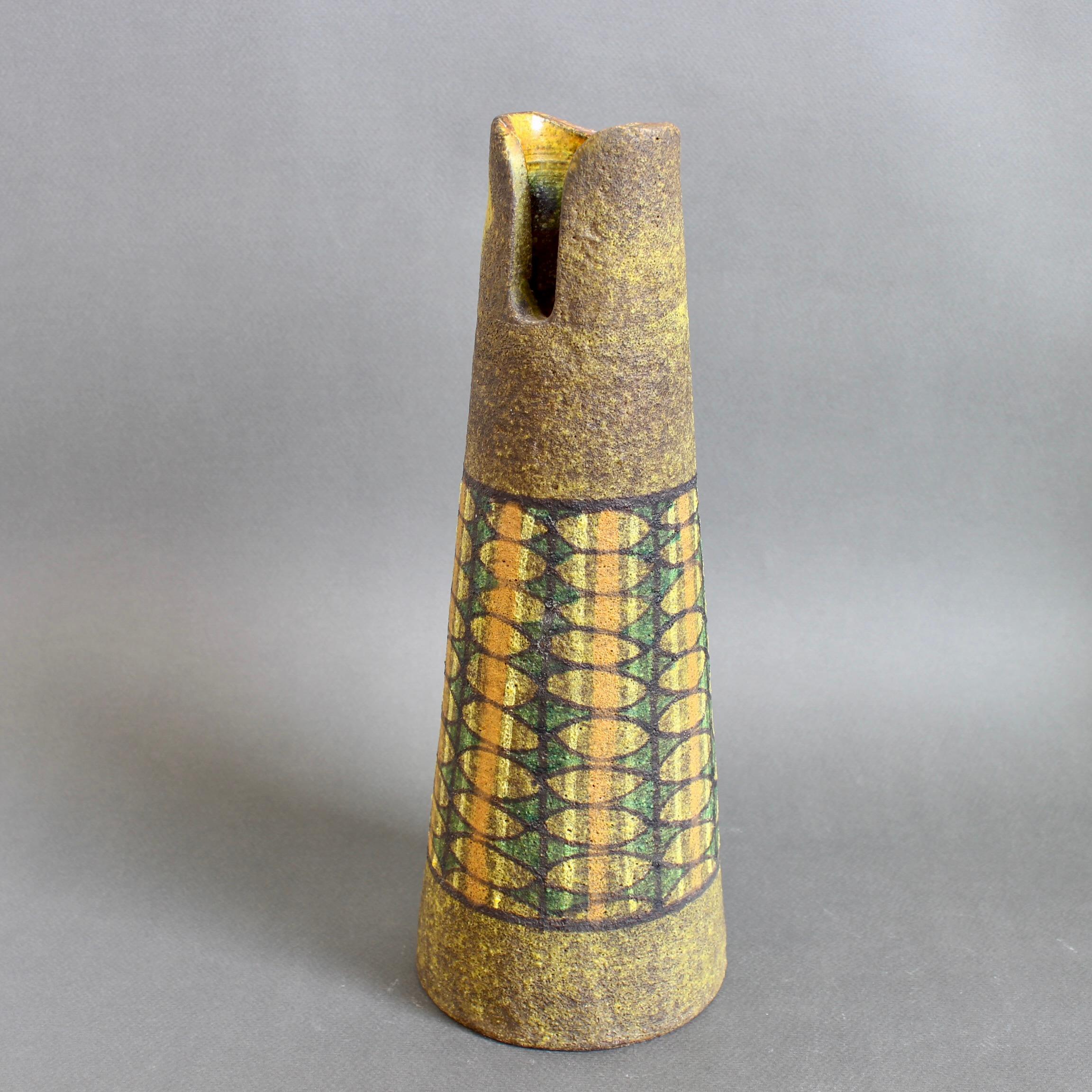 Mid-Century moderno Vaso da fiori in terracotta di Aldo Londi per Bitossi, Italia, metà del secolo scorso in vendita