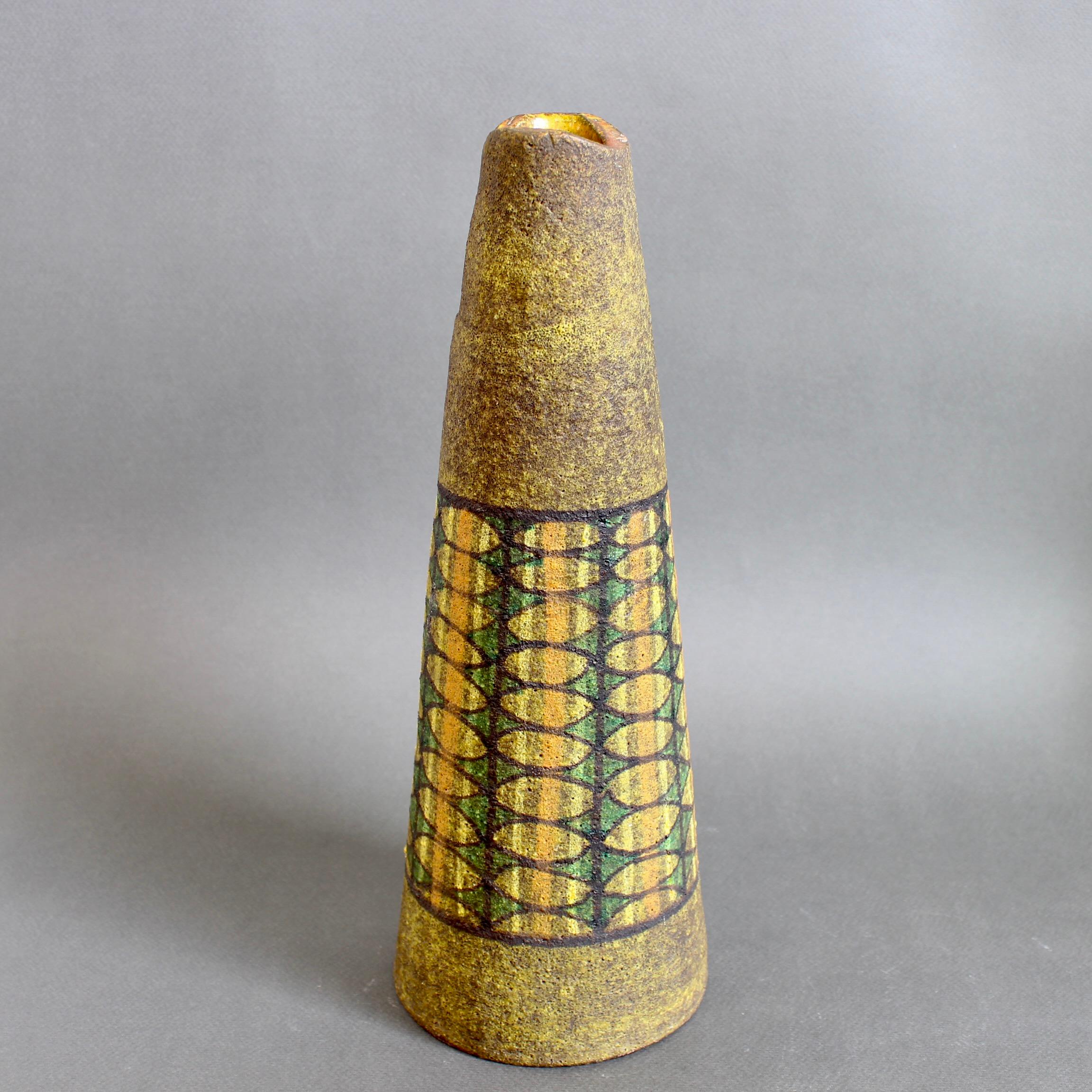 Italiano Vaso da fiori in terracotta di Aldo Londi per Bitossi, Italia, metà del secolo scorso in vendita