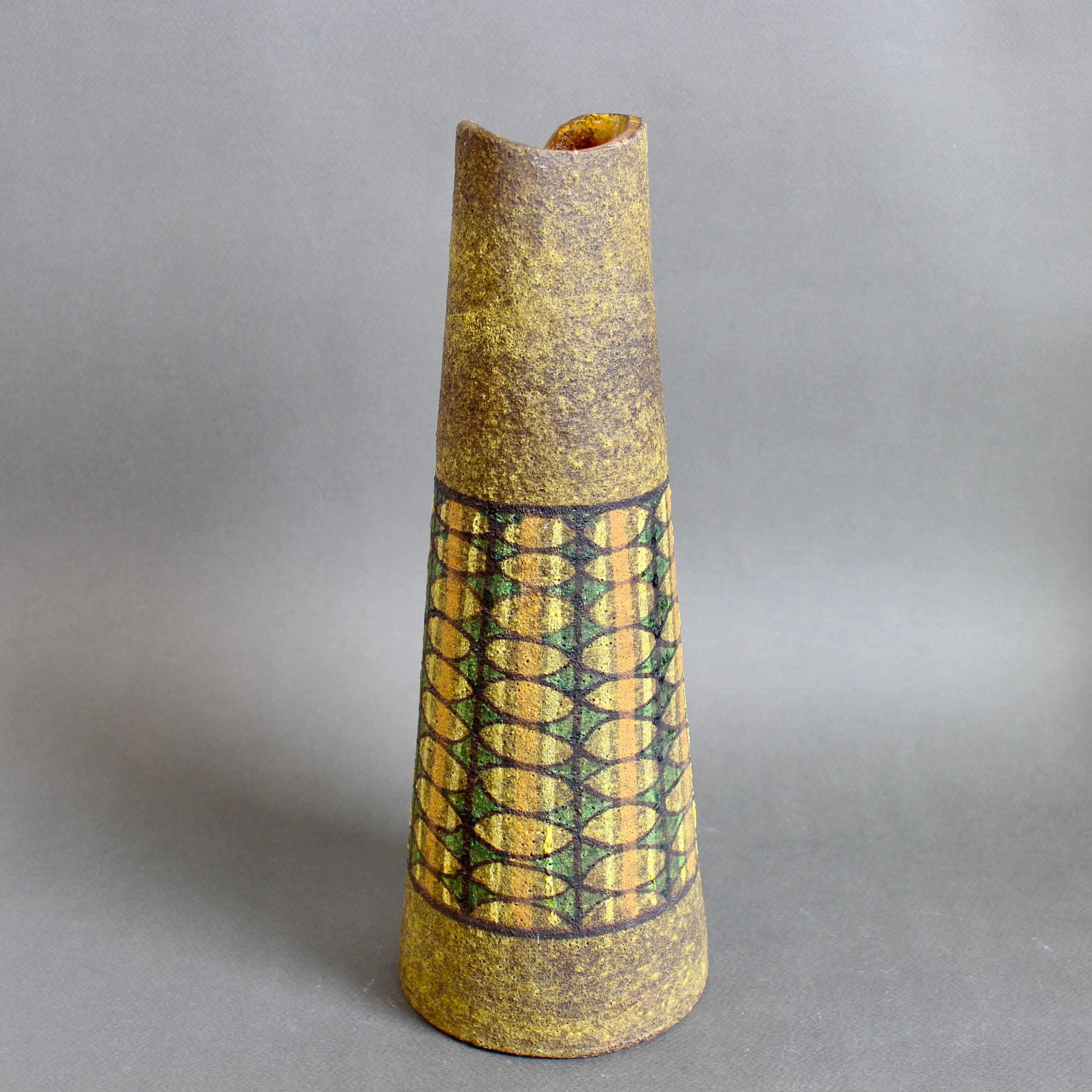 Vaso da fiori in terracotta di Aldo Londi per Bitossi, Italia, metà del secolo scorso In condizioni buone in vendita a London, GB