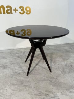 Mid-Century Italian Ebonized Dining Table by Osvaldo Borsani, 1950s