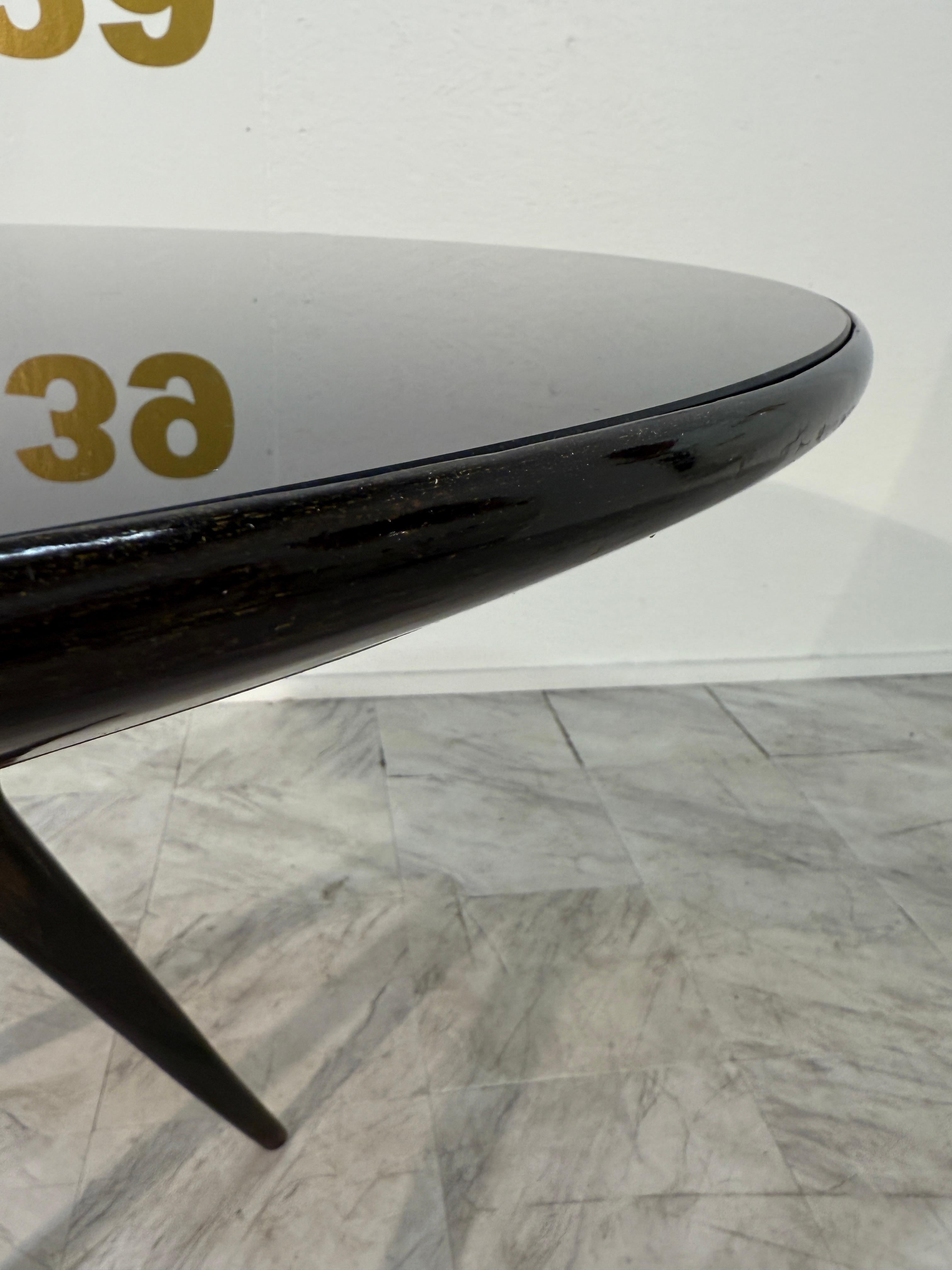 Wood Mid-Century Italian Ebonized Dining Table by Osvaldo Borsani, 1950s For Sale