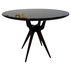 Mid-Century Italian Ebonized Dining Table by Osvaldo Borsani, 1950s