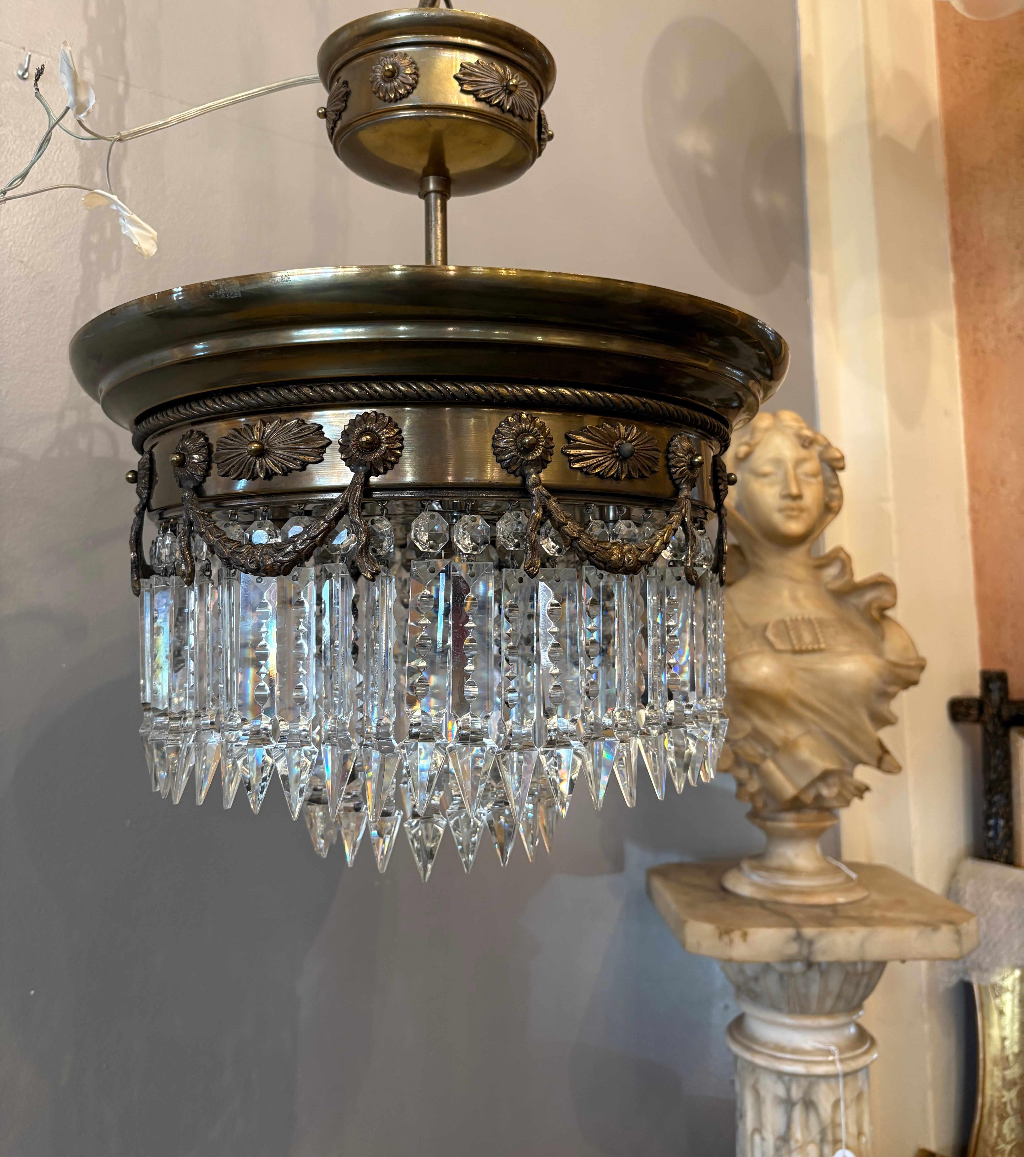 Araña de estilo Imperio italiano de mediados de siglo Italiano en venta