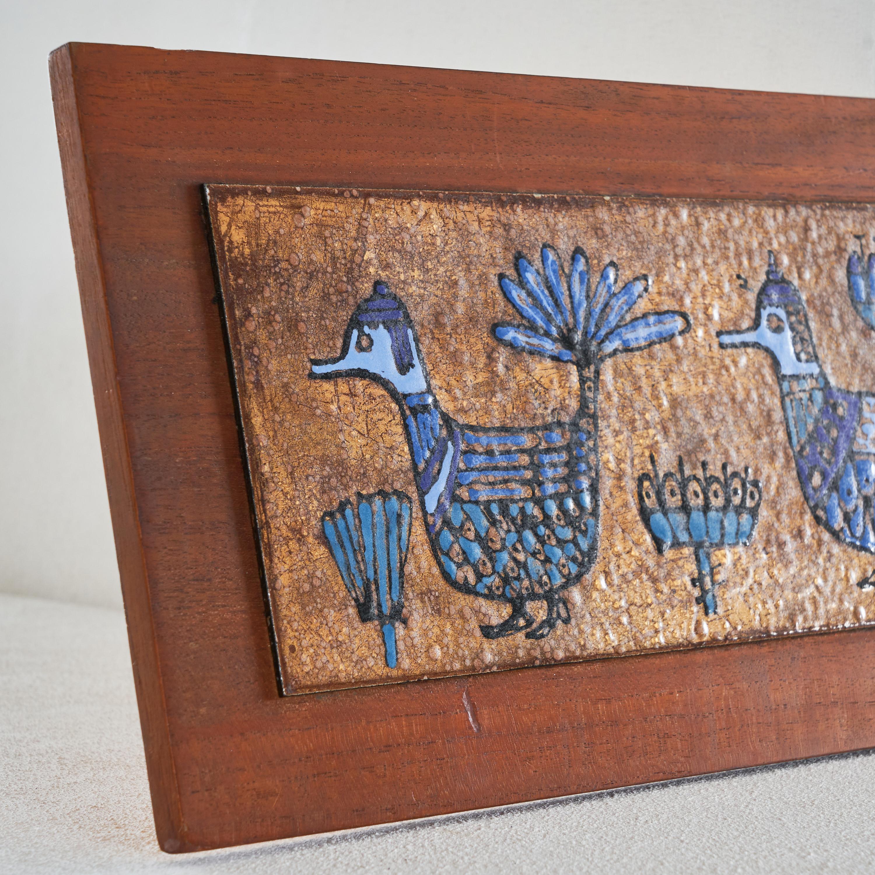 20th Century Mid Century Italian Enamel Art Panel, 1950s