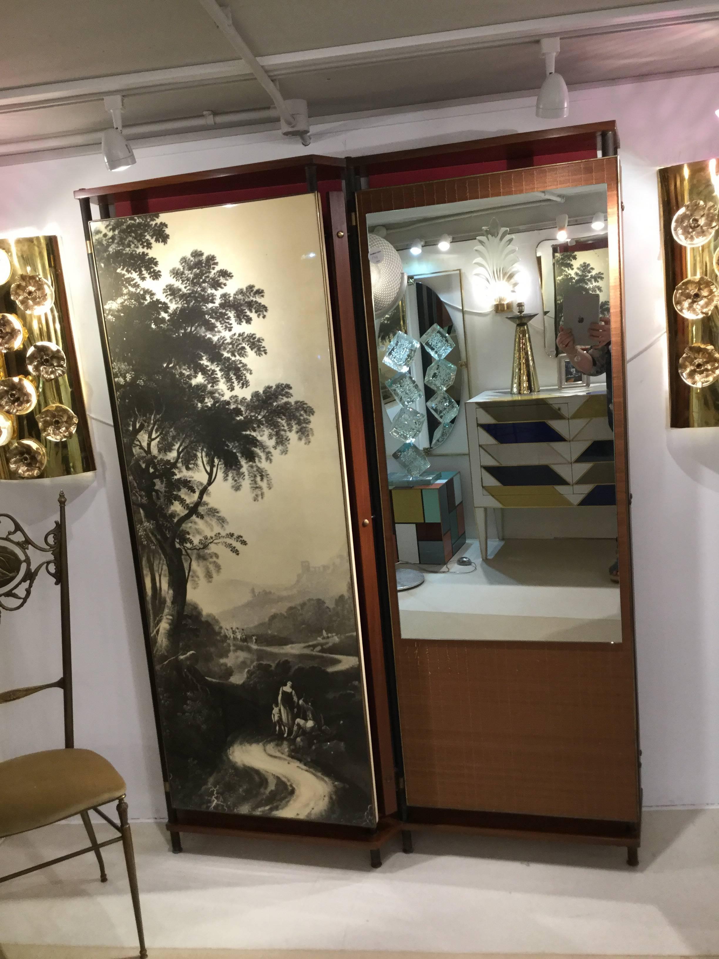 Brass Midcentury Italian Entrance Wardrobe