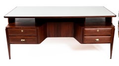 Mid Century Italian Executive Desk Attributed Dassi Mobili