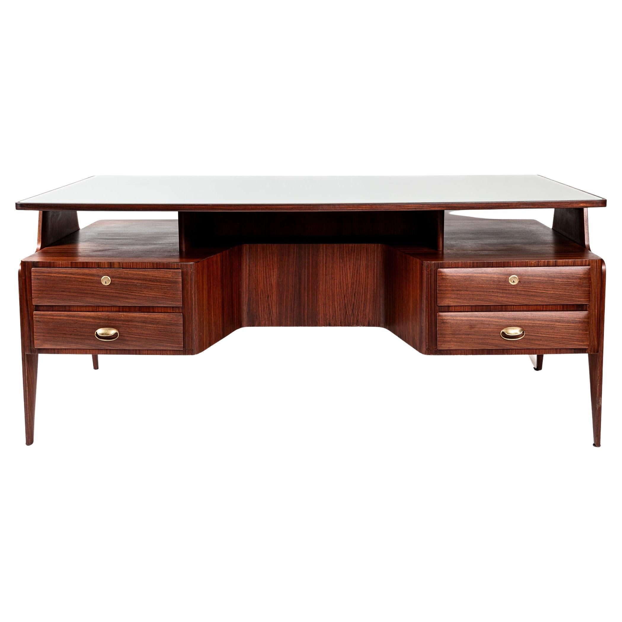 Mid Century Italian Executive Desk Attributed Dassi Mobili