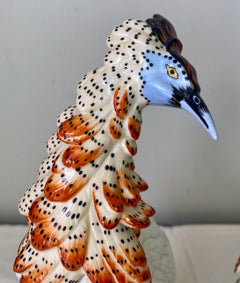 Midcentury Italian Exotic Mottahedeh Bird Figurines, a Pair