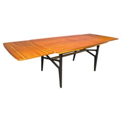 Mid century italian extendable dining table, 1950s