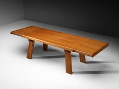 Mid-Century Italian Extendable Dining Table in Honey Toned Wood