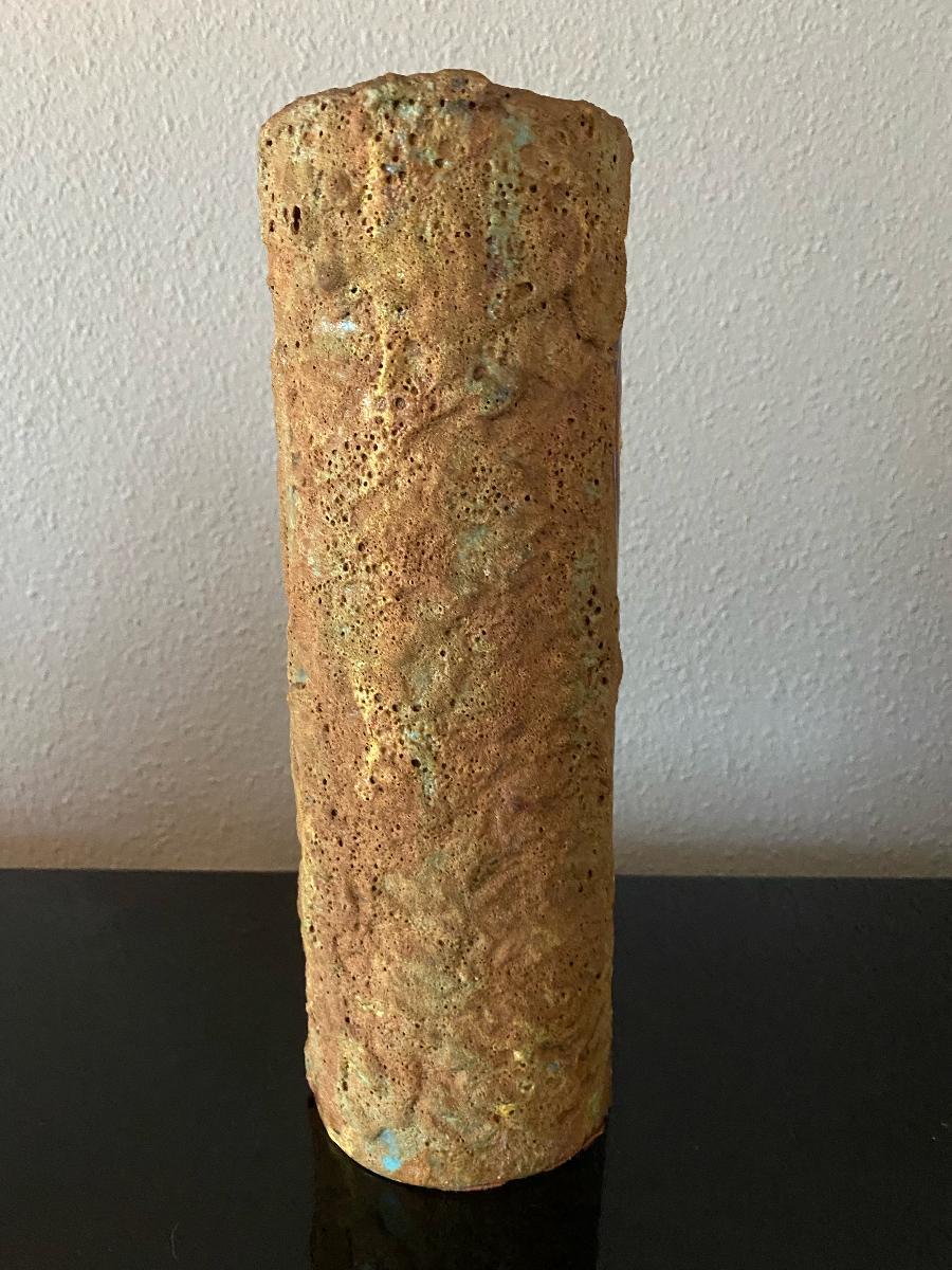 Mid-Century Modern Italian Fat Lava Vase, Attributed to Marcello Fantoni For Sale 2