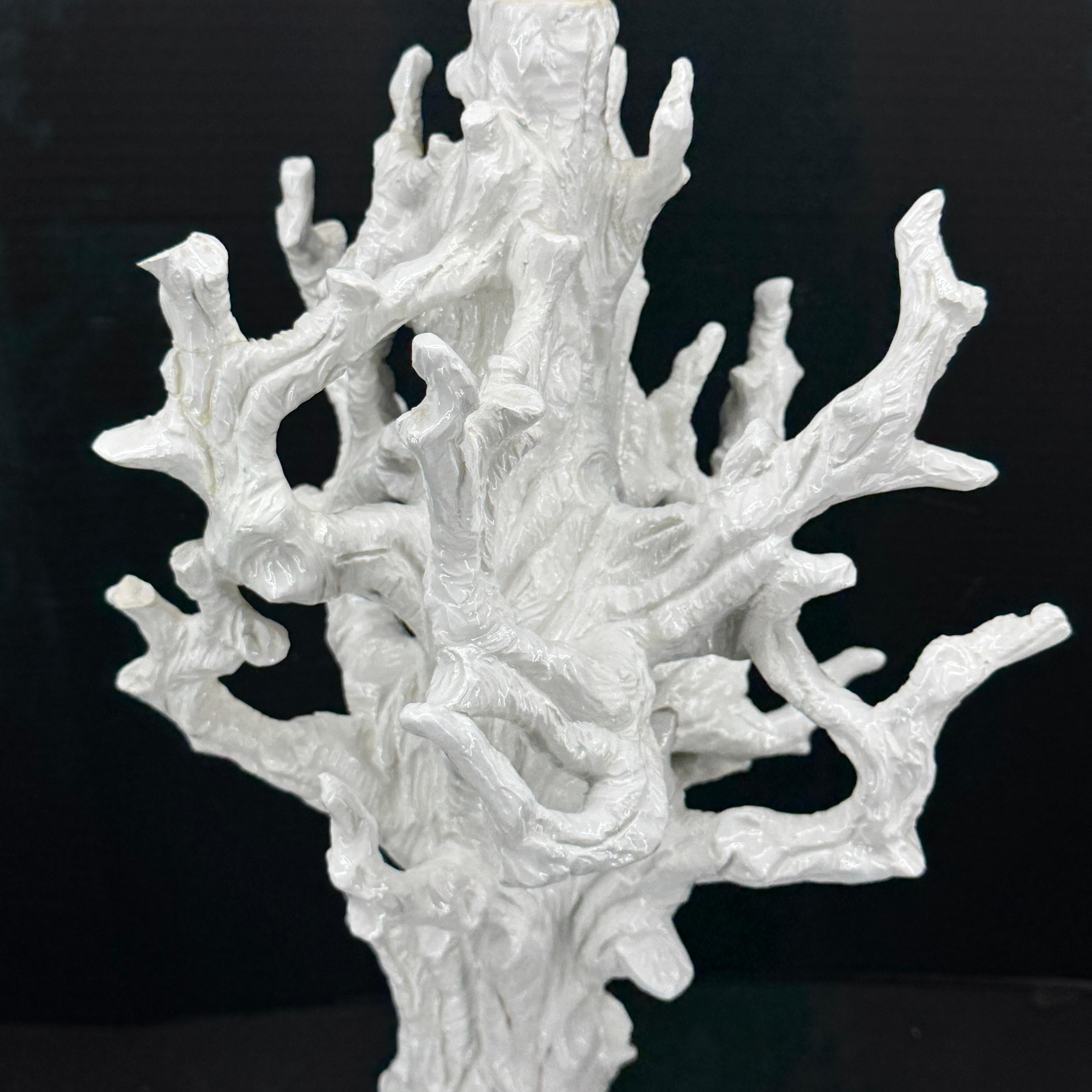 Lampada da tavolo in ceramica smaltata Faux Boi, italiana di metà secolo in vendita 2