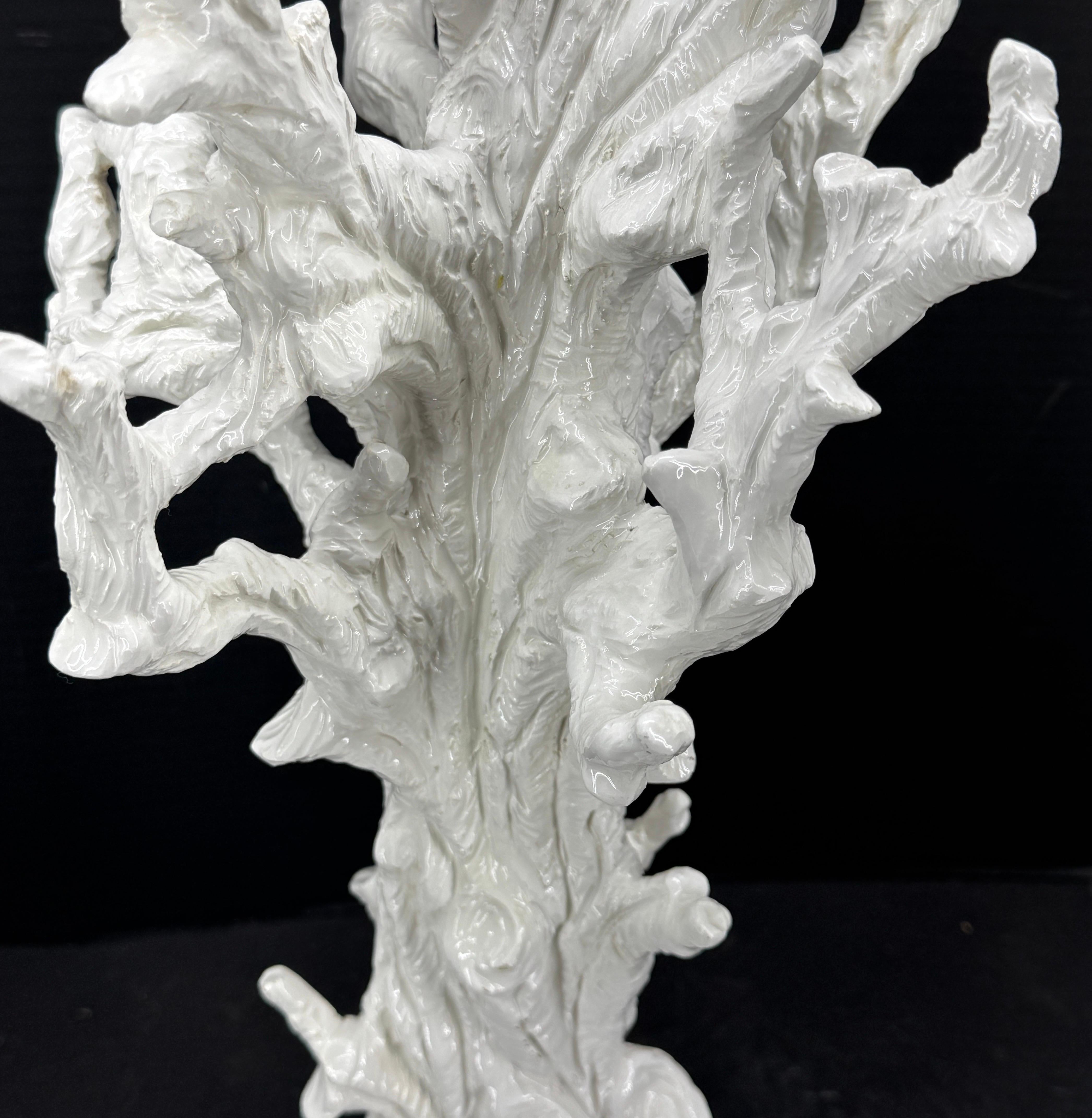 Lampada da tavolo in ceramica smaltata Faux Boi, italiana di metà secolo in vendita 3