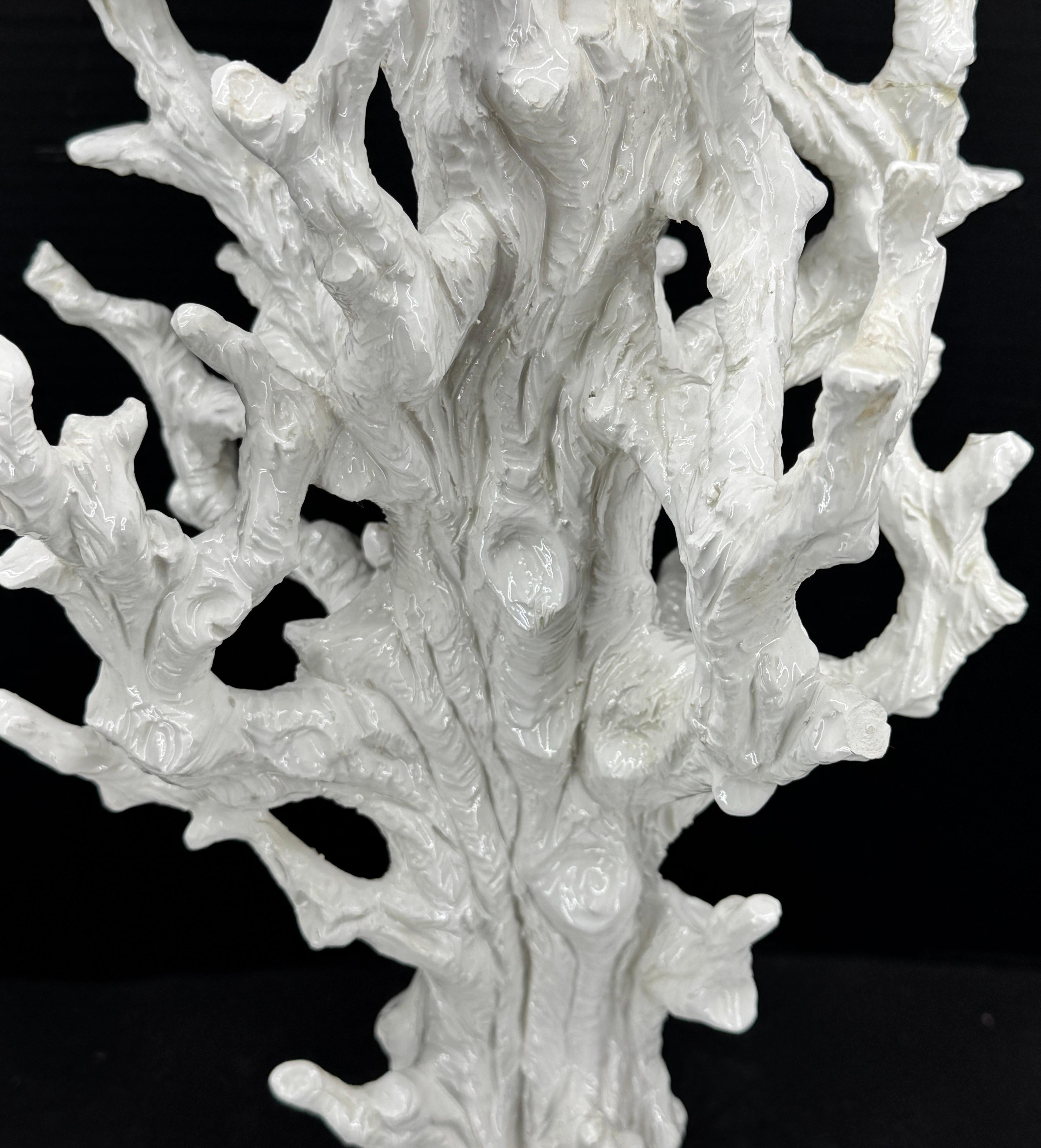 Lampada da tavolo in ceramica smaltata Faux Boi, italiana di metà secolo in vendita 5