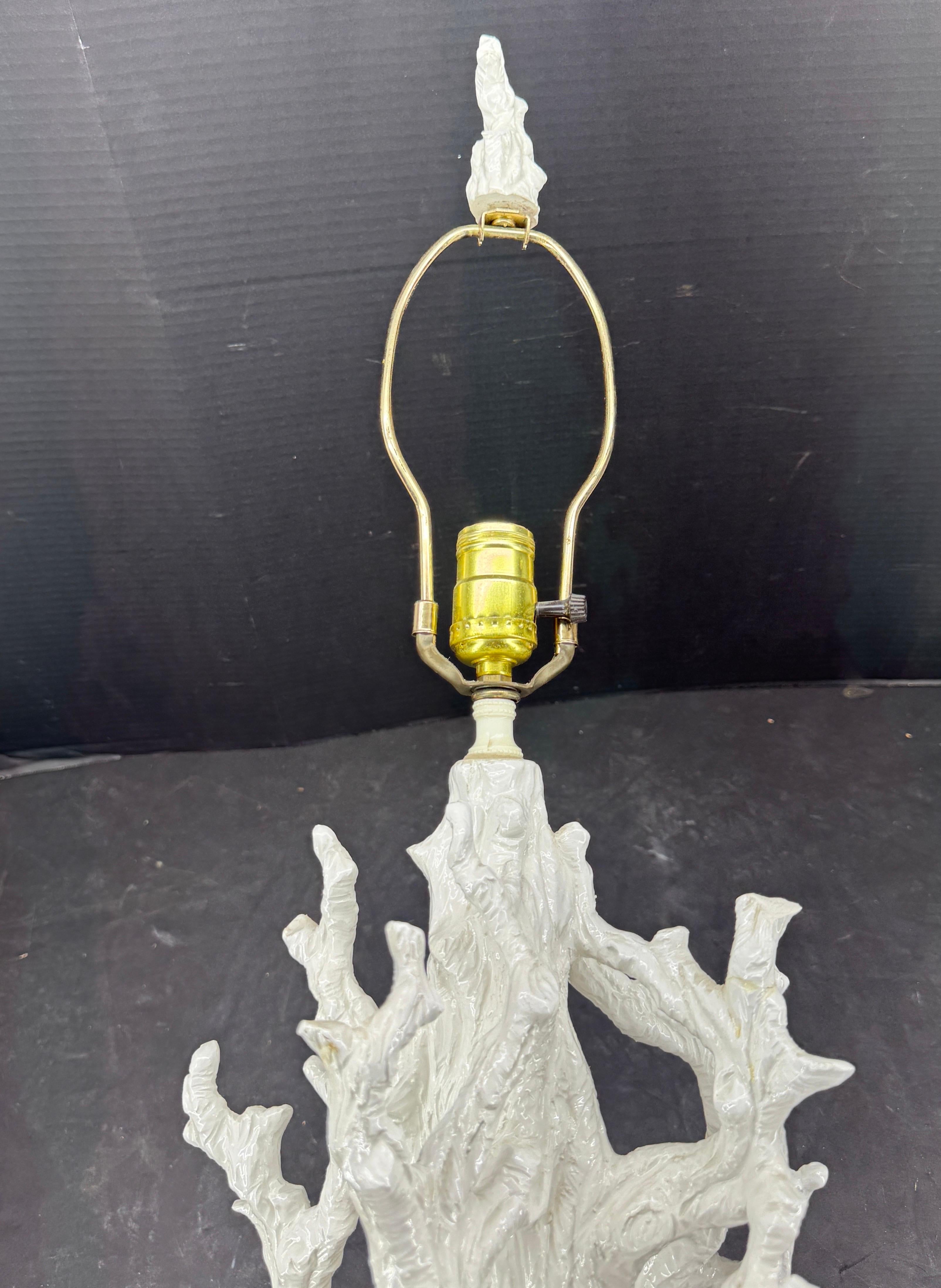 Lampada da tavolo in ceramica smaltata Faux Boi, italiana di metà secolo in vendita 9