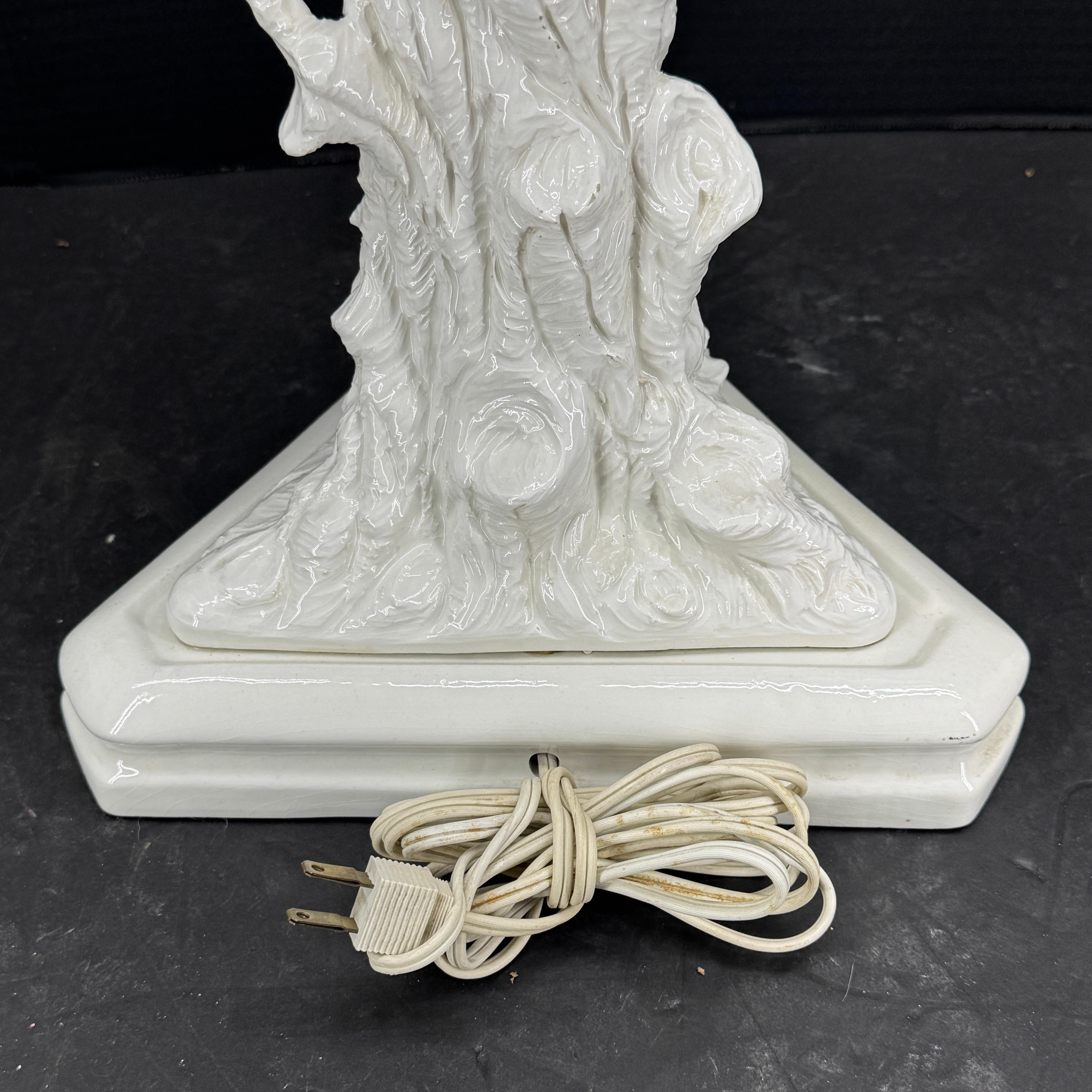 XX secolo Lampada da tavolo in ceramica smaltata Faux Boi, italiana di metà secolo in vendita