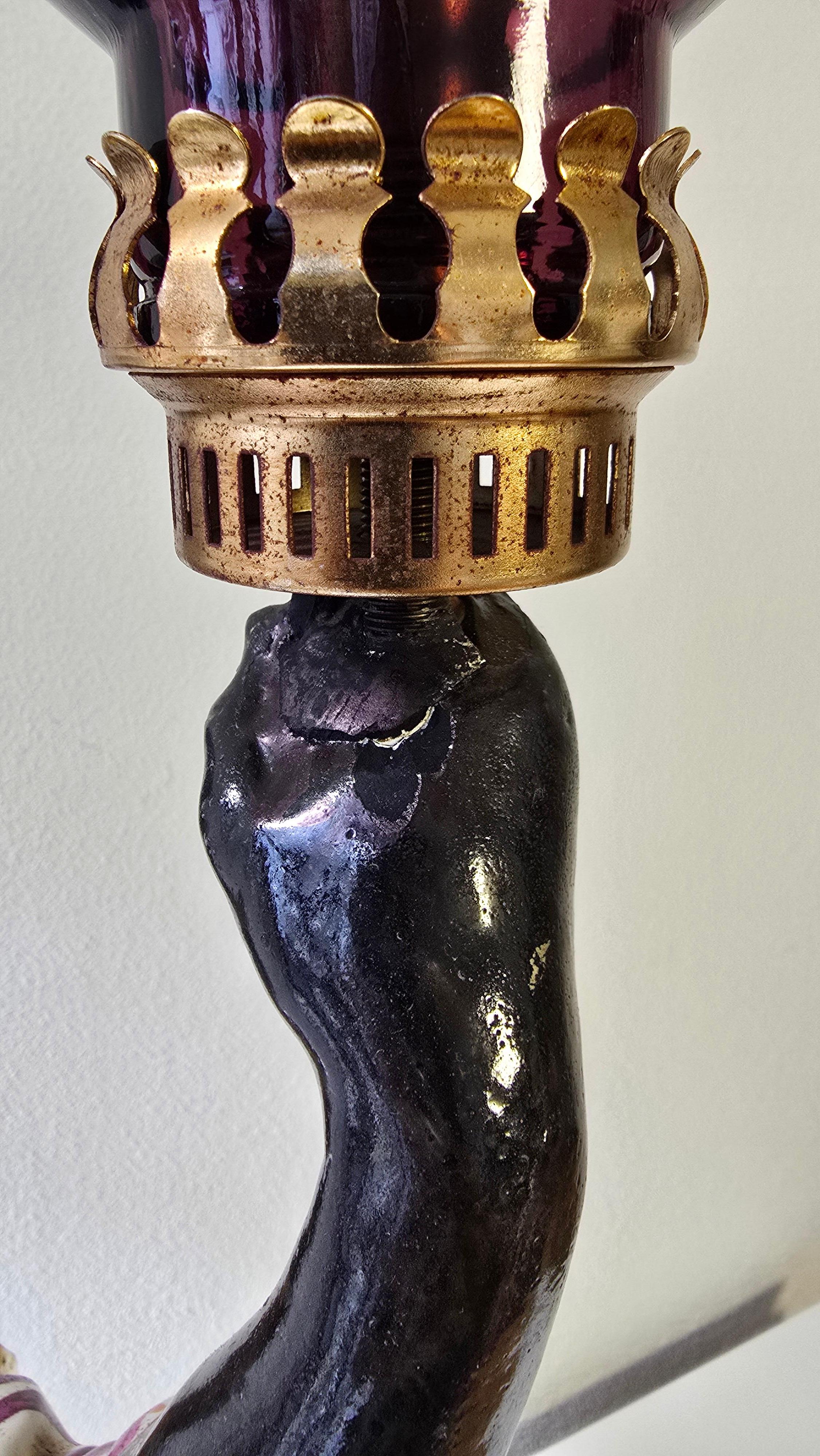 Lampe figurative italienne du milieu du siècle représentant un gentilhomme africain, années 1950 en vente 4