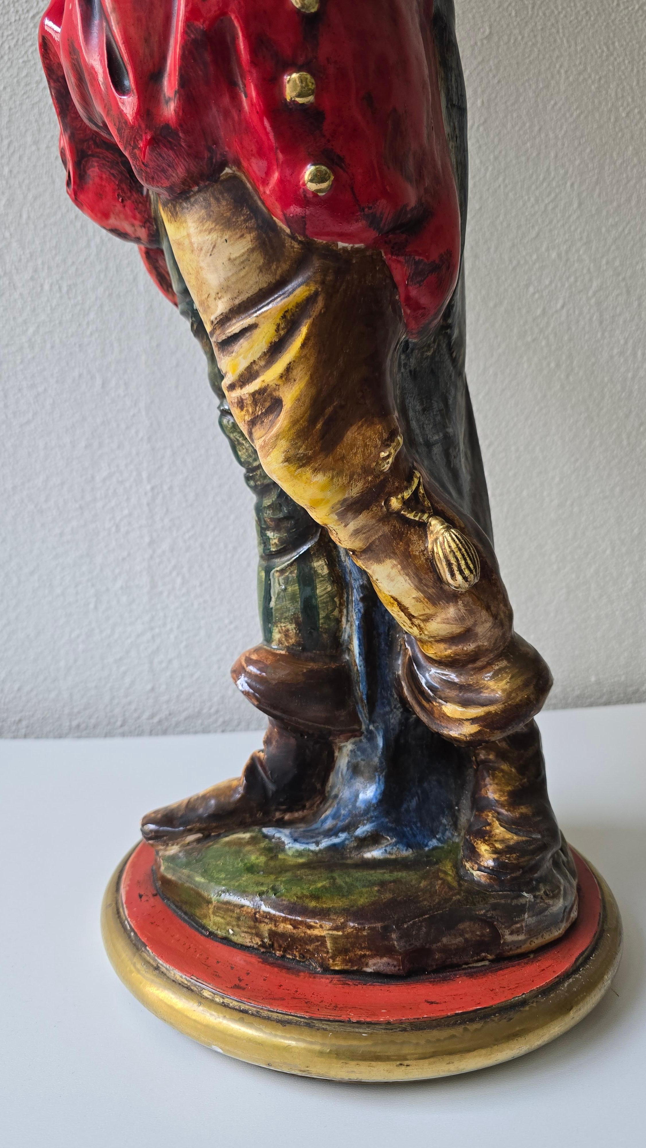Lampe figurative italienne du milieu du siècle représentant un gentilhomme africain, années 1950 en vente 2