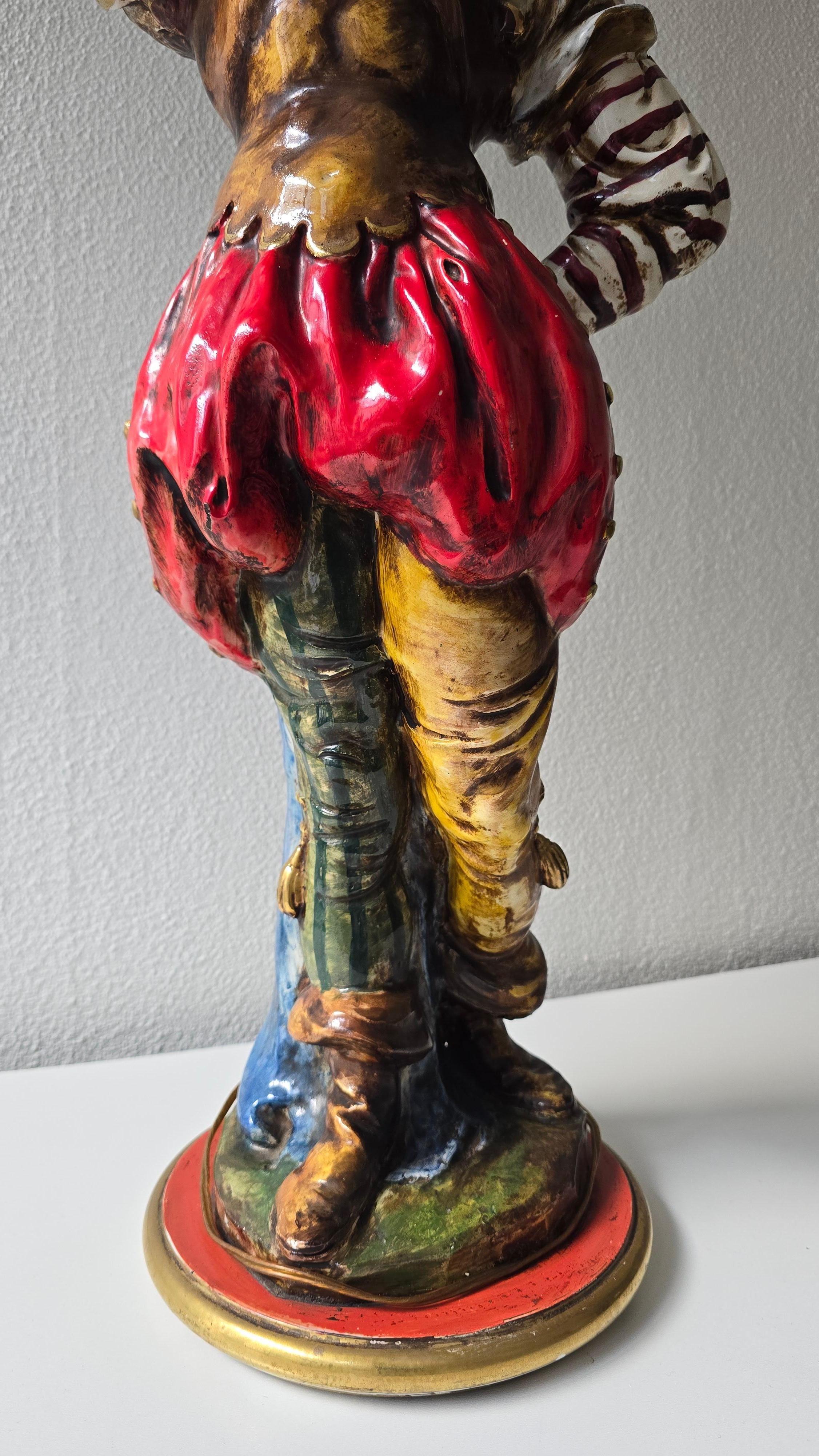 Lampe figurative italienne du milieu du siècle représentant un gentilhomme africain, années 1950 en vente 3