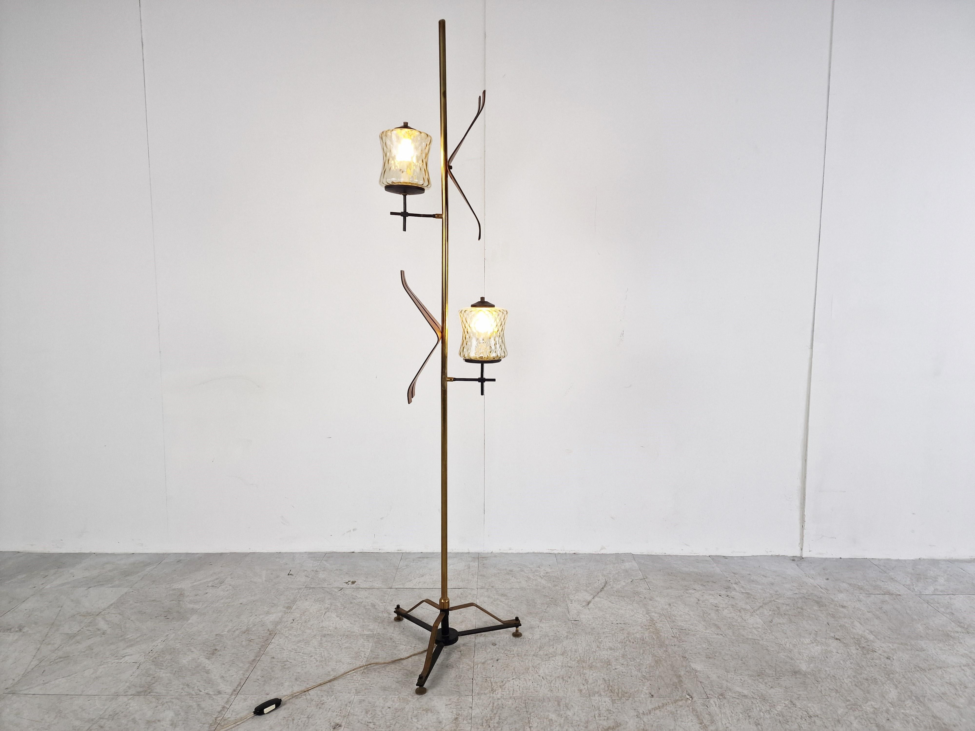 Mid Century Italian Floor Lamp, 1950s In Good Condition For Sale In HEVERLEE, BE