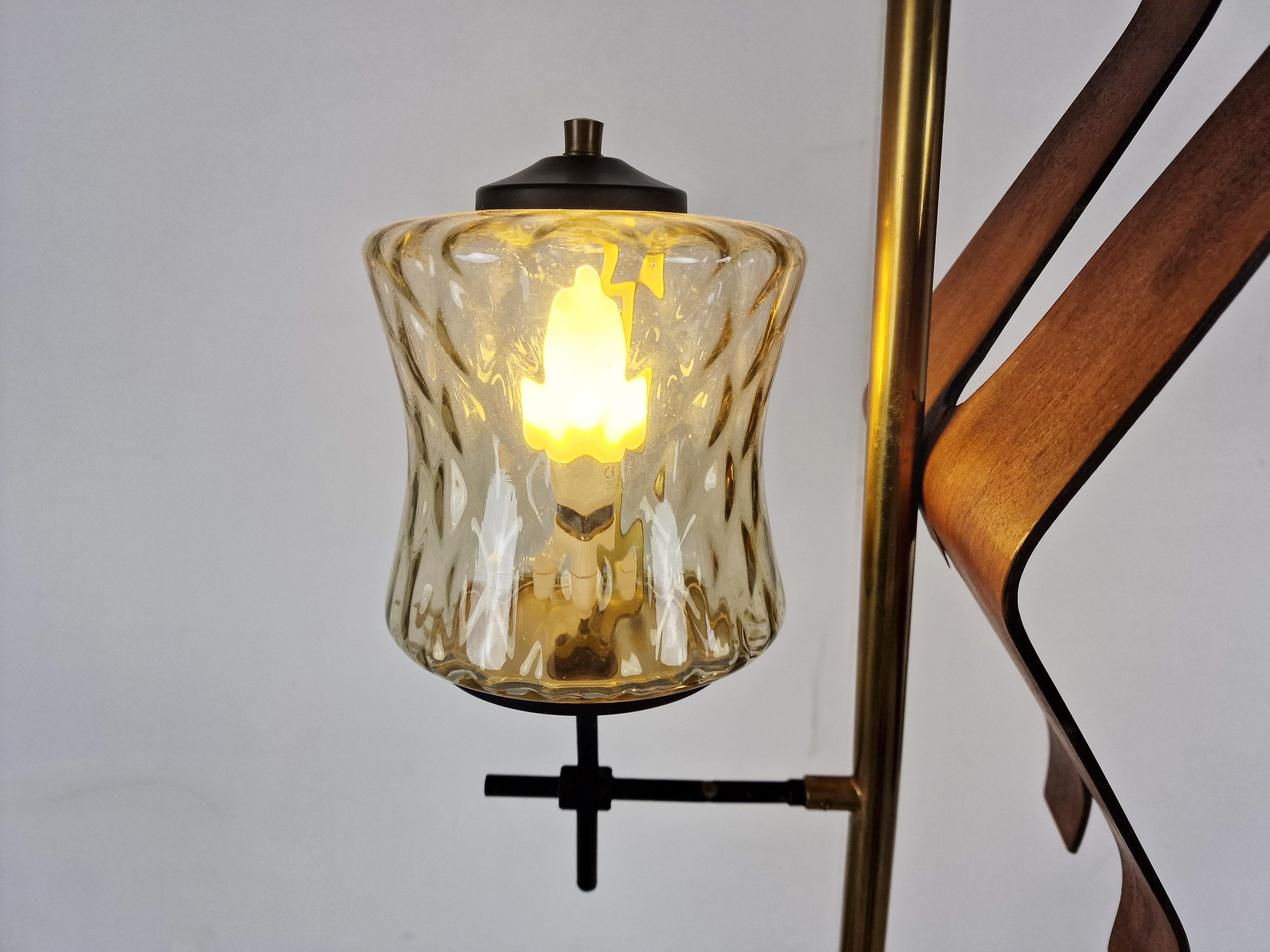Brass Mid Century Italian Floor Lamp, 1950s For Sale