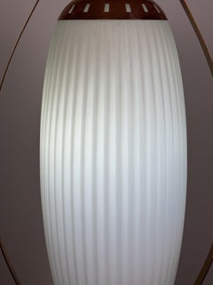 Mid-century Italian Floor lamp,  Brass & Murano, attr A. Lelii Arredoluce