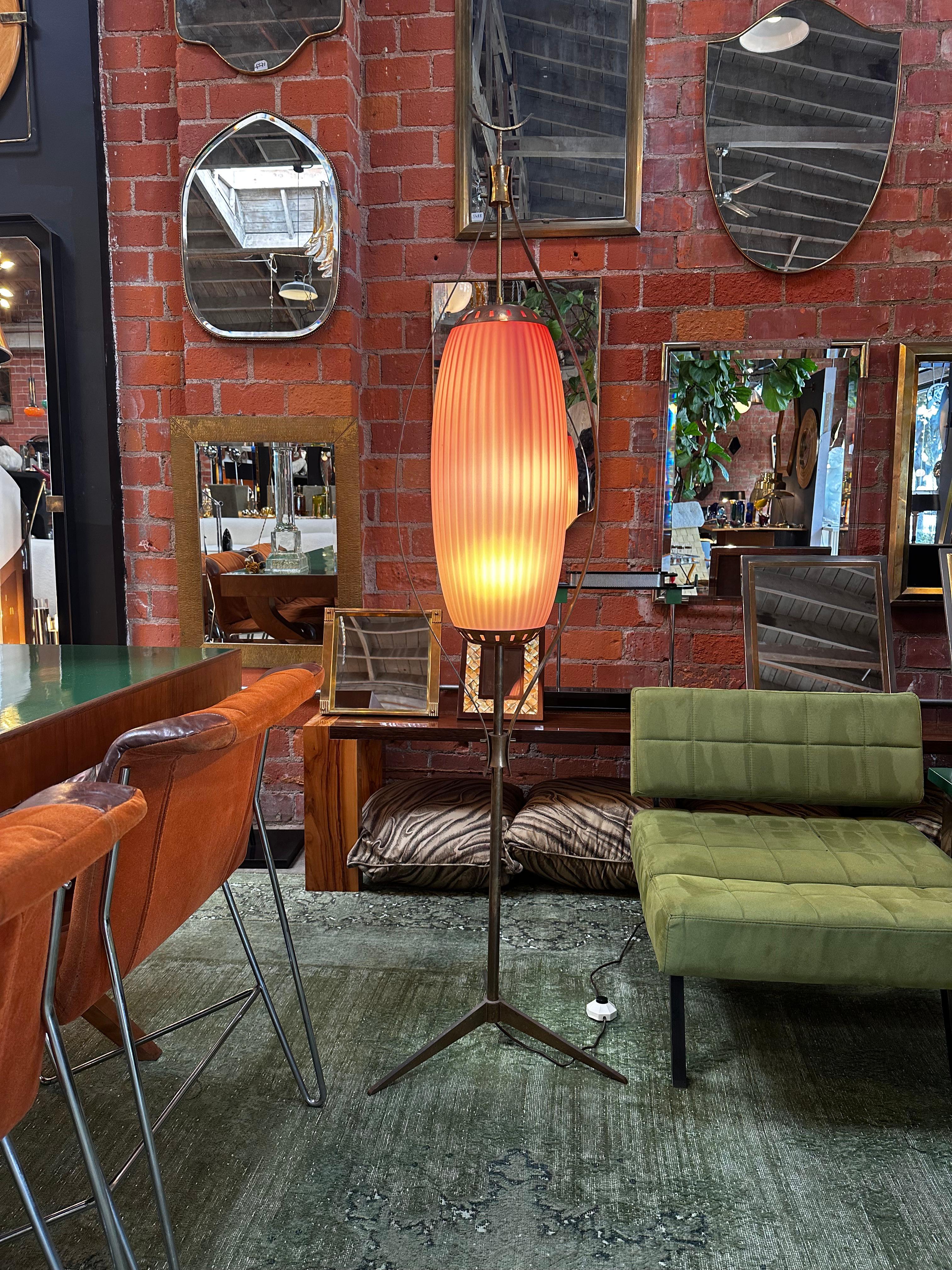 Mid Century Italian Floor Lamp by Angelo Lelli for Arredoluce For Sale 1